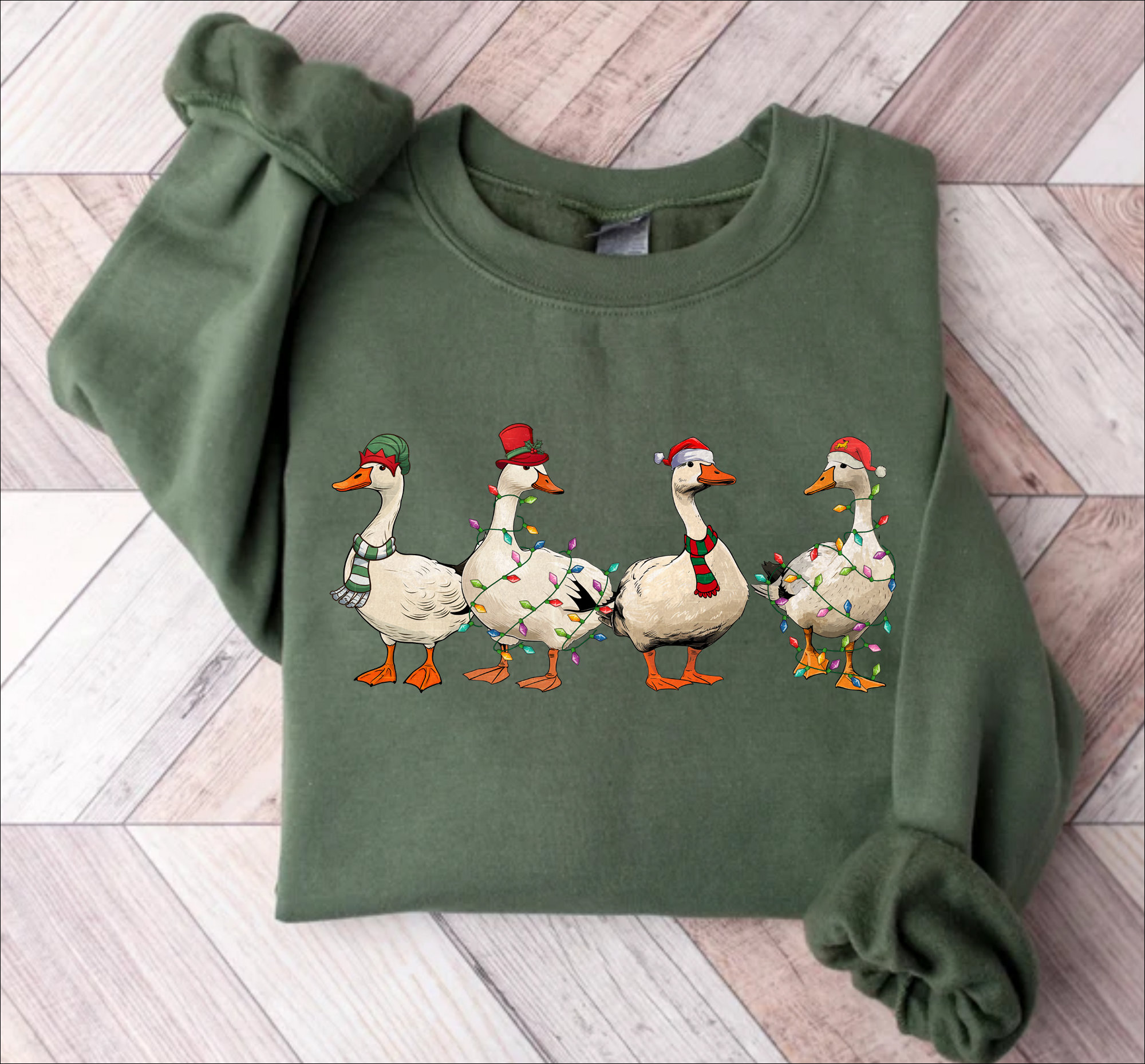 Duck Christmas Sweatshirt, Christmas Goose Shirt,Duck Lover Gift T-Shirt, Funny Animals Christmas Sweatshirt, Farm Lover Gift