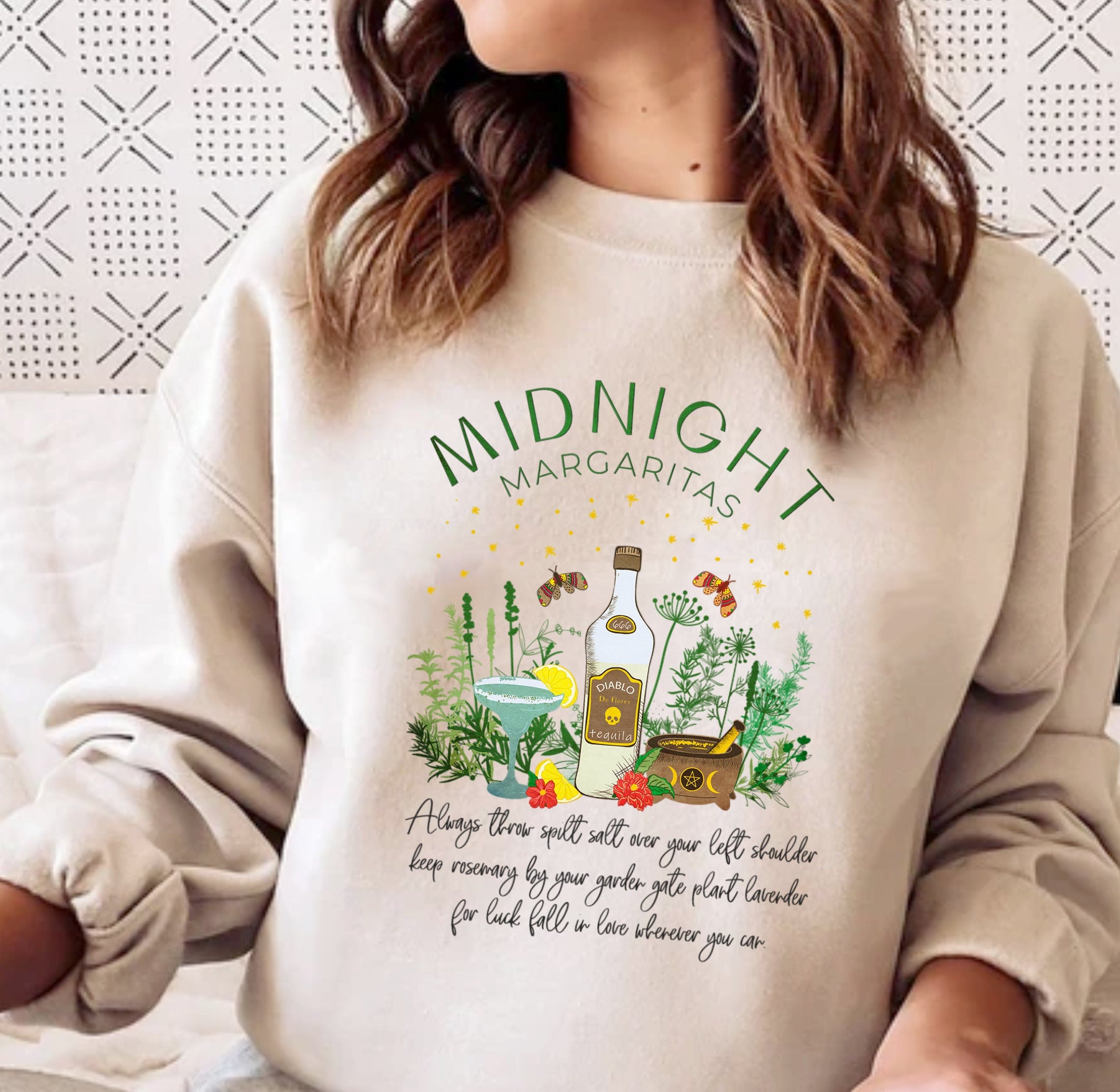 Midnight Margaritas Recipe Sweatshirt, Practical Magic Sweatshirt, Apothecary Sweatshirt, Magic Spell Shirt, Halloween Witch Shirt