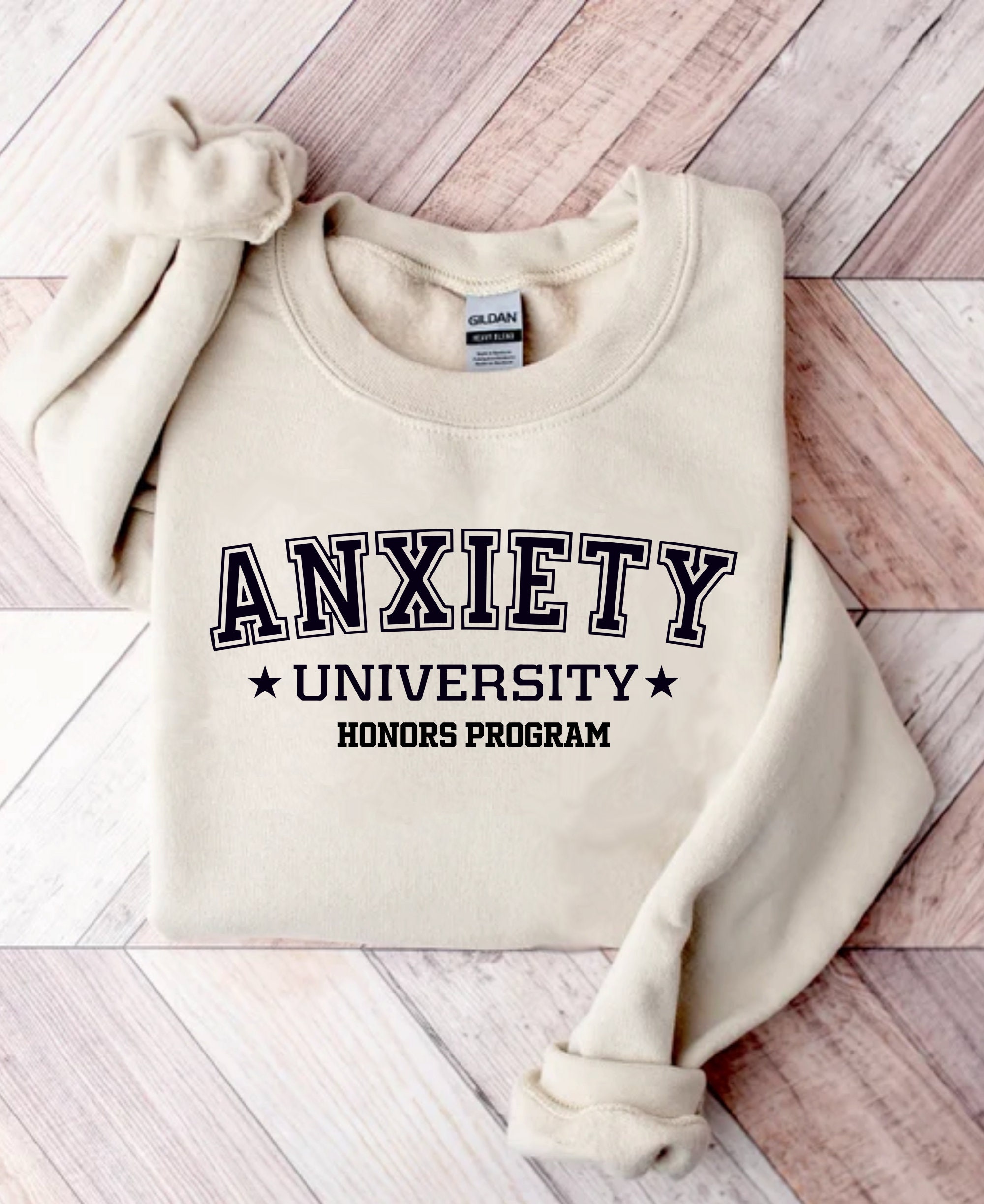 Anxiety University Honors Program Sweatshirt, University Sweatshirt, Mental Health Shirts, Anxiety Shirt, Oversized Hoodie, Gag Gift Shirt