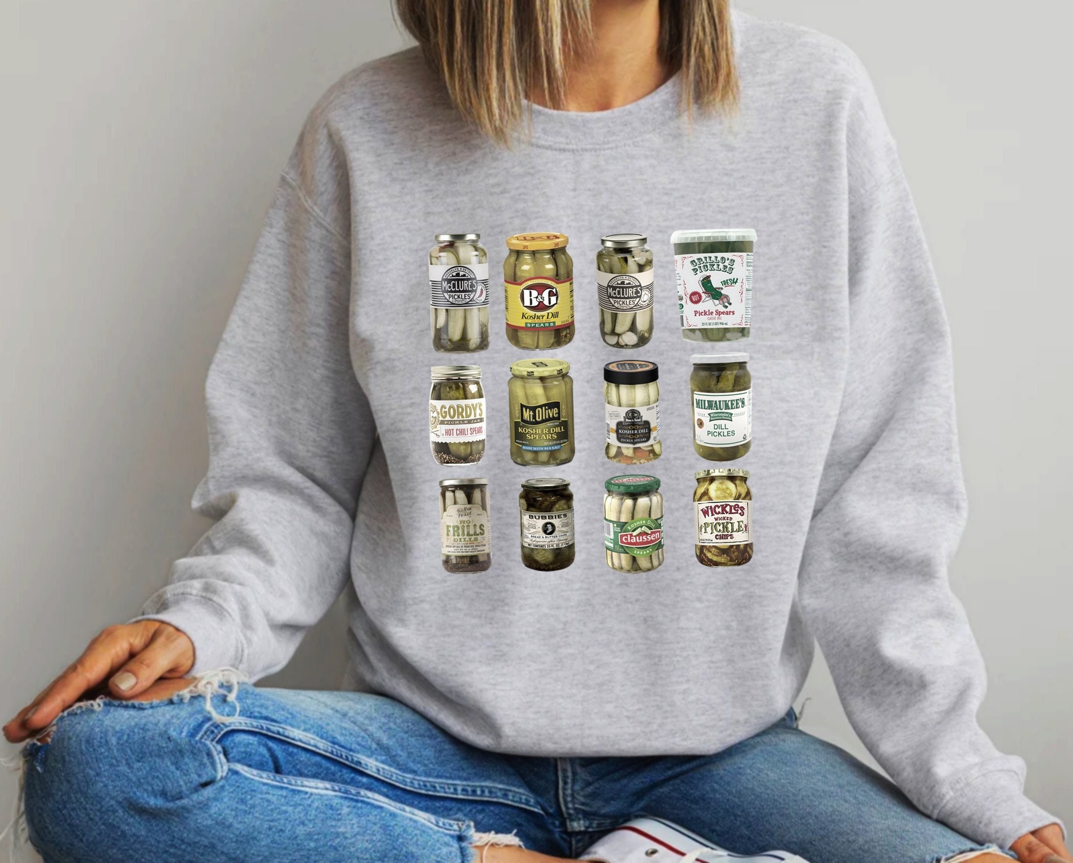 Canned Pickles Sweatshirt, Pickle shirt, Pickle Crewneck Sweatshirt. Pickle Lovers Sweatshirt, Pickle Jar Crewneck Sweatshirt,Canning Season