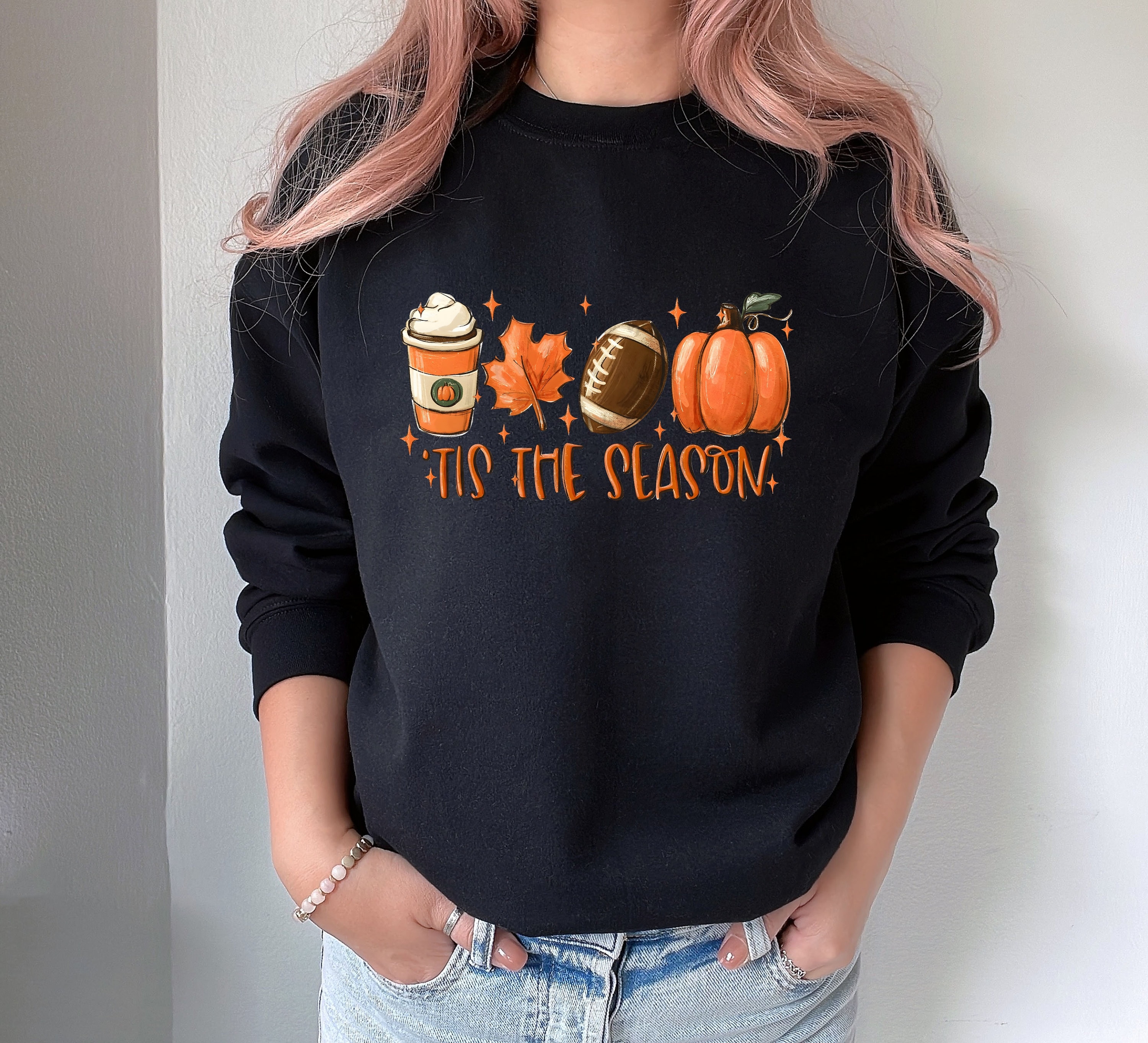 Tis The Season Sweatshirt, Thanksgiving Pumpkin Shirt, Tis The Season Football Shirt, Thanksgiving Gifts, Fall Gifts, Fall Shirts for Women