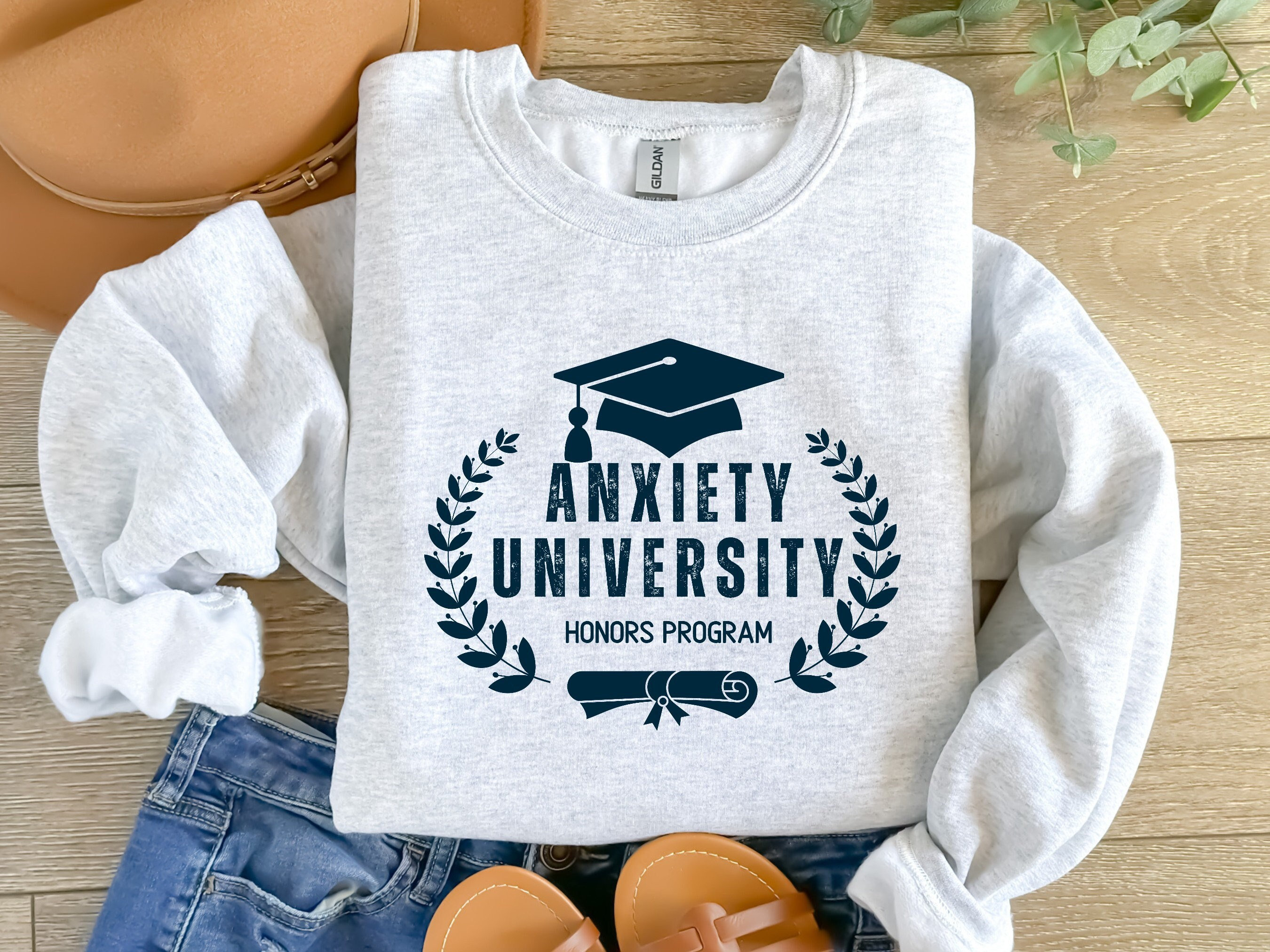 Anxiety University Honors Program Sweatshirt, Anxiety Shirt, University Sweatshirt, Mental Health Shirts, Gag Gift Shirt, funny dad gift