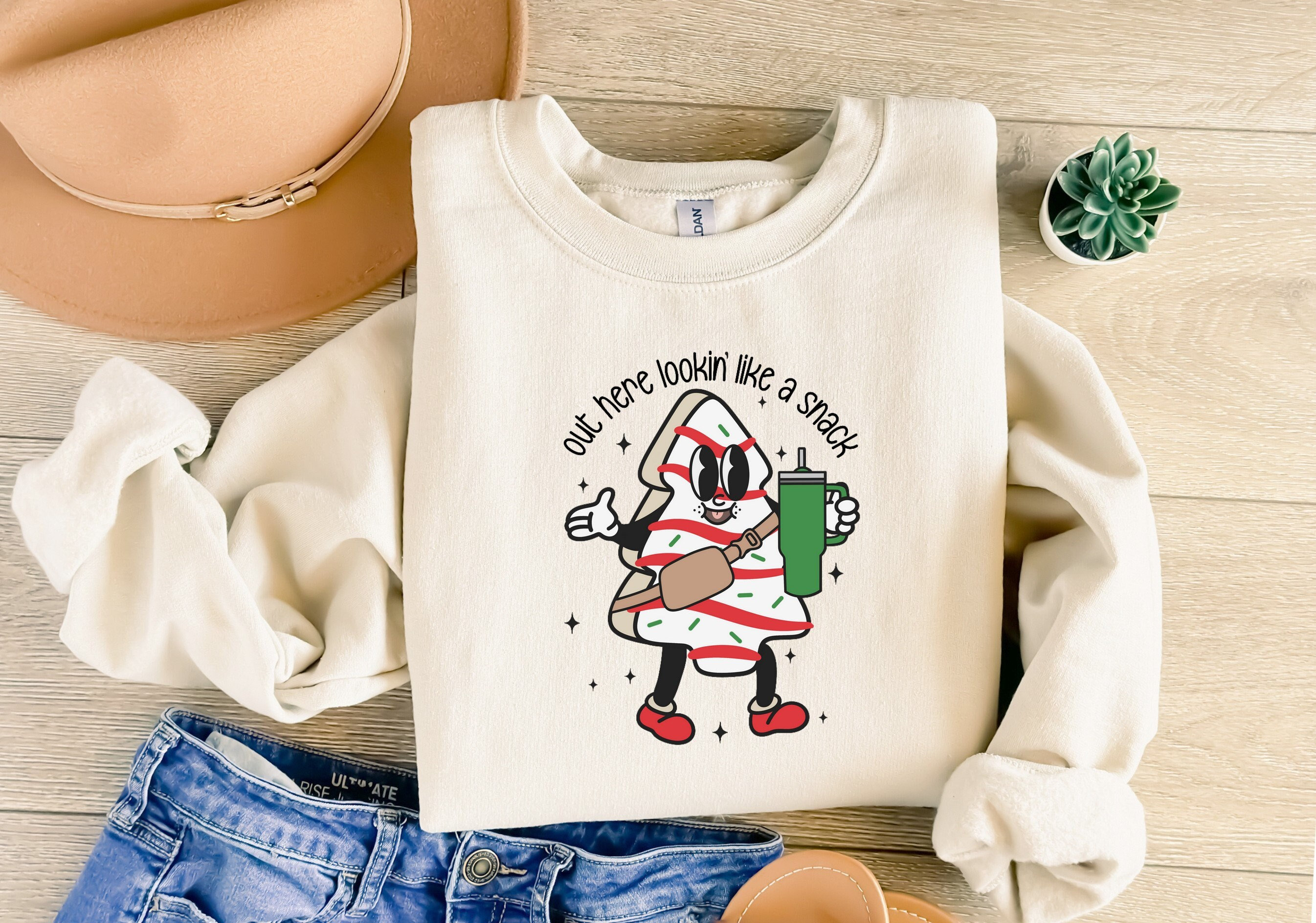 Boojee Christmas Sweashirt, Christmas Mascot Shirt, Christmas Tree Cake Shirt, Boojee Shirt, Little Debbie Sweater,  Christmas Gift For Her