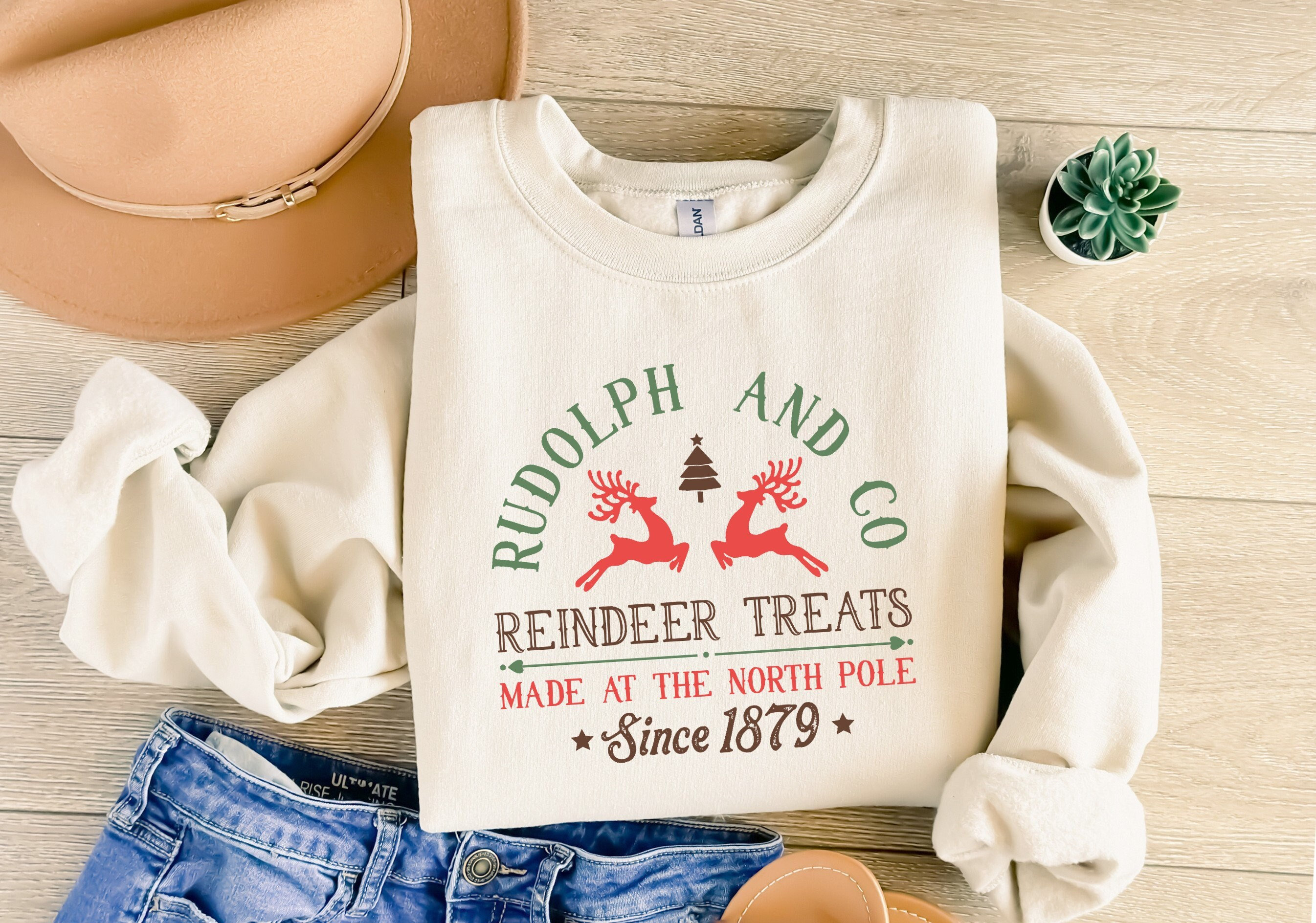 Rudolph And Co Reindeer Sweatshirt, Christmas Sweatshirt, Christmas Movie Sweatshirt, Retro Vintage Christmas Shirt, Holiday Shirt,