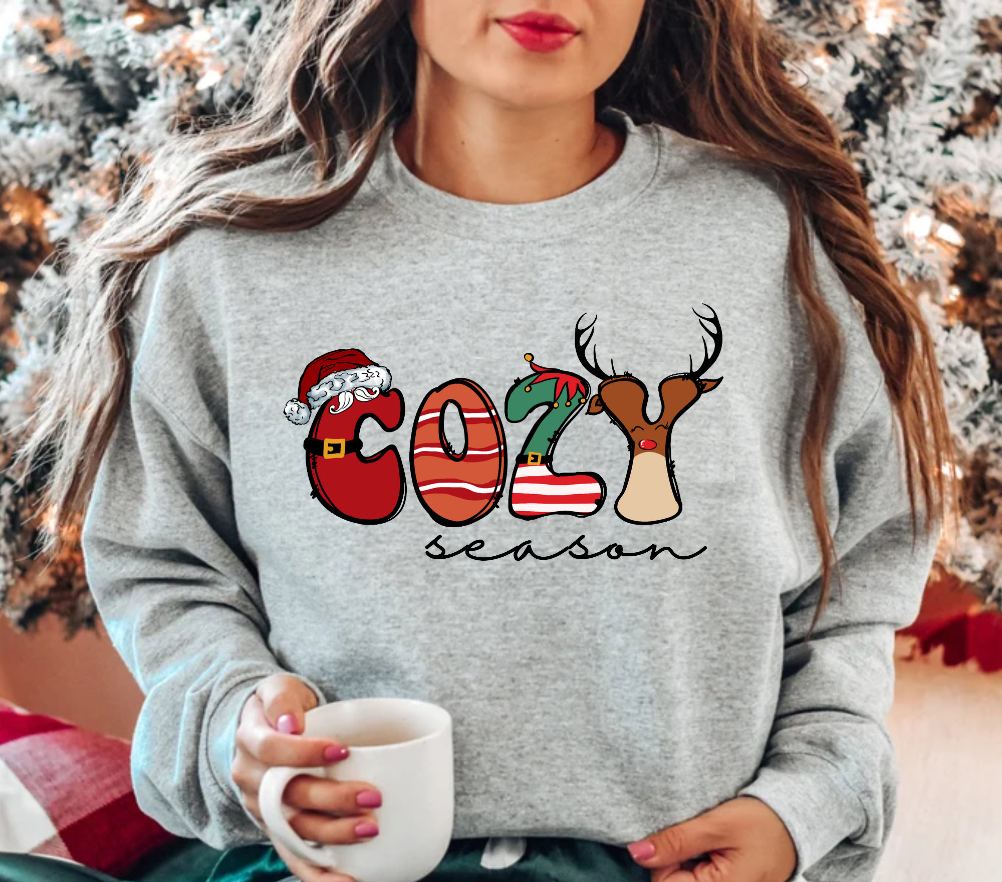 Cozy Season Sweatshirt, Cozy Vibes Shirt, Winter Sweatshirt, Christmas Gift, Holiday Sweater, Get Cozy Sweatshirt, Women Christmas Crewneck