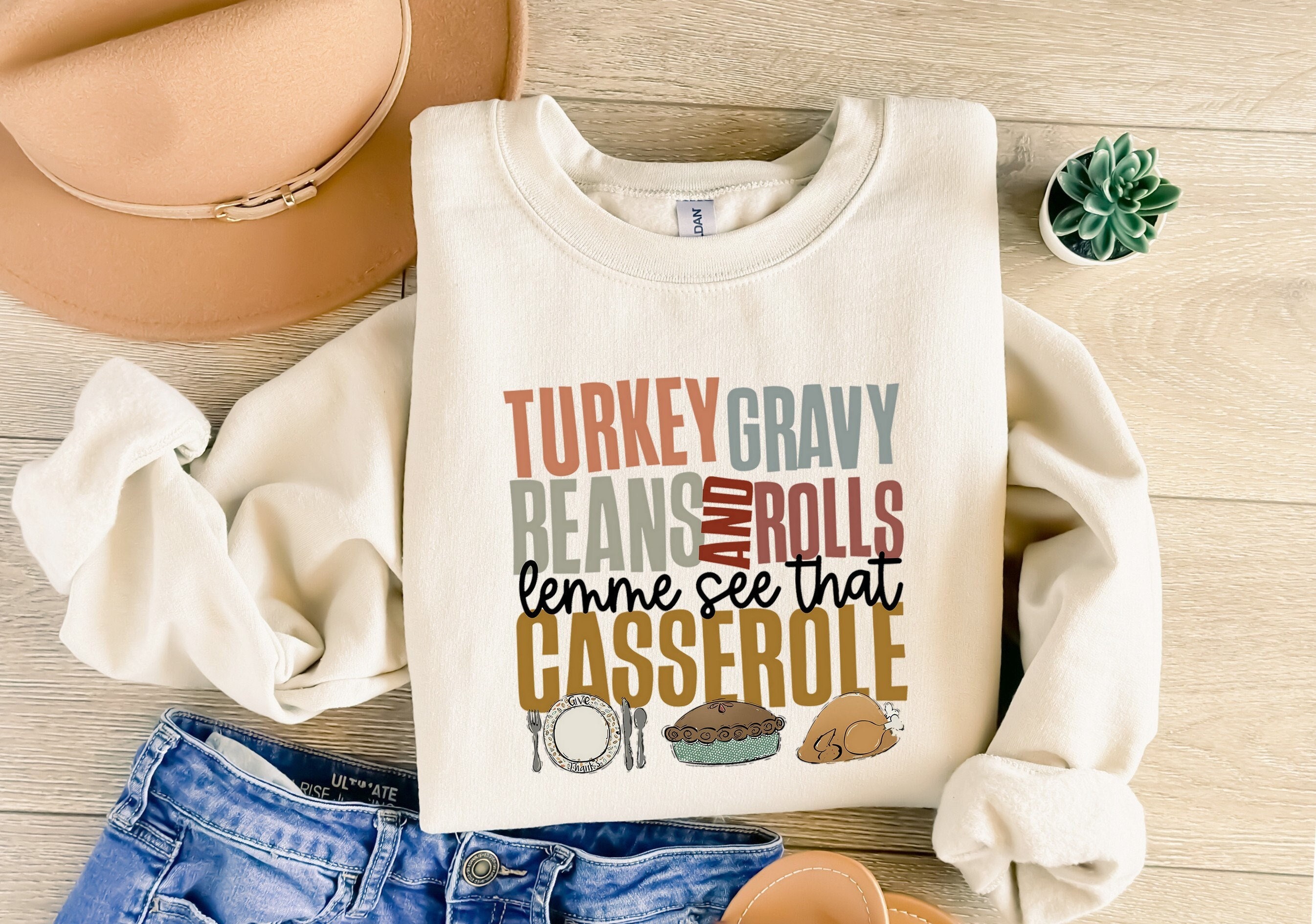 Turkey Gravy Beans Sweatshirt, Thanksgiving Sweatshirt, Thankful Shirt, Fall Sweater, Thanksgiving Grateful Thankful Blessed Shirt