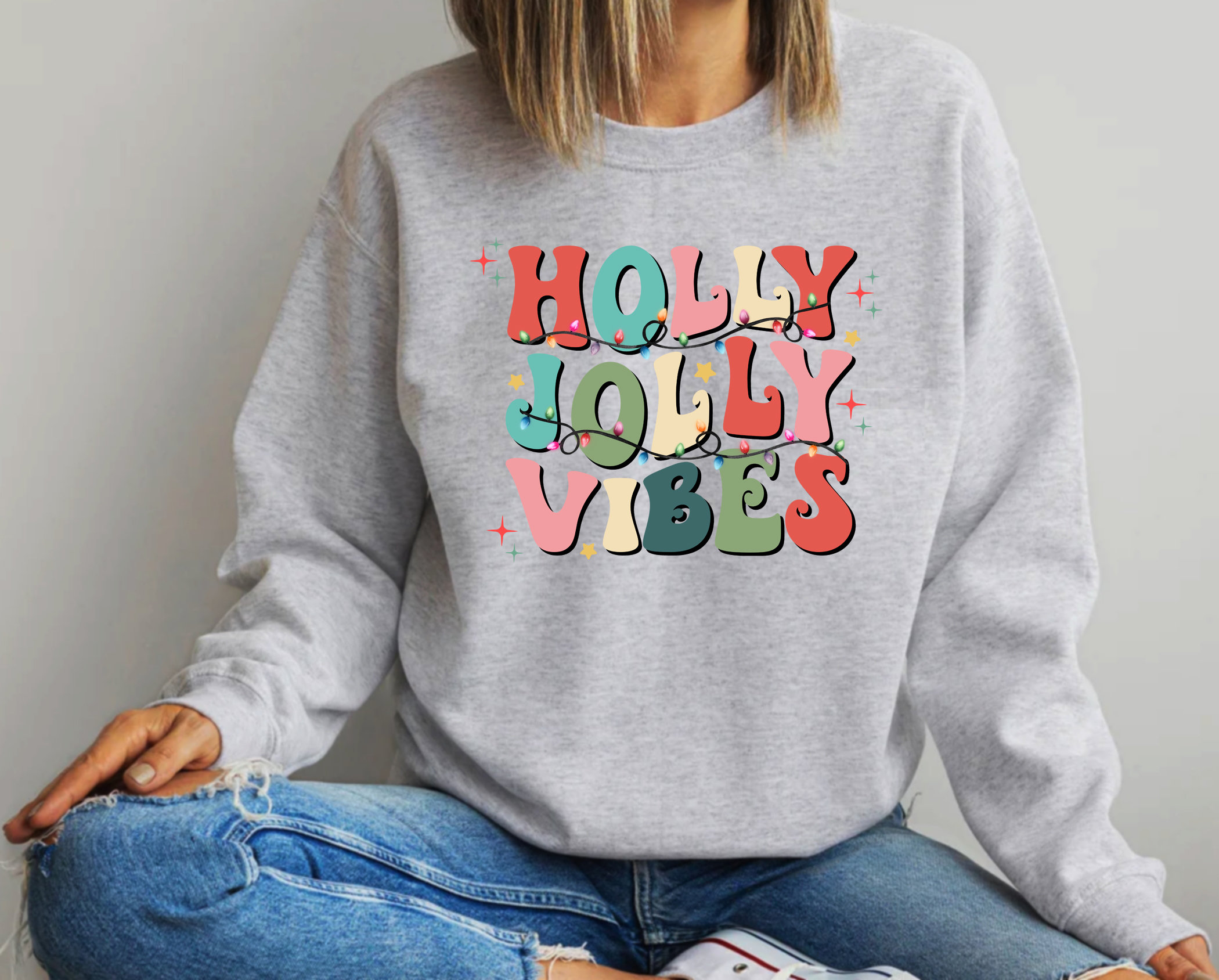 Holly Jolly Christmas Sweatshirt, Funny Christmas Sweatshirt, Christmas Party Shirt, Holiday Sweater, Womens Holiday Sweatshirt, Xmas Shirt