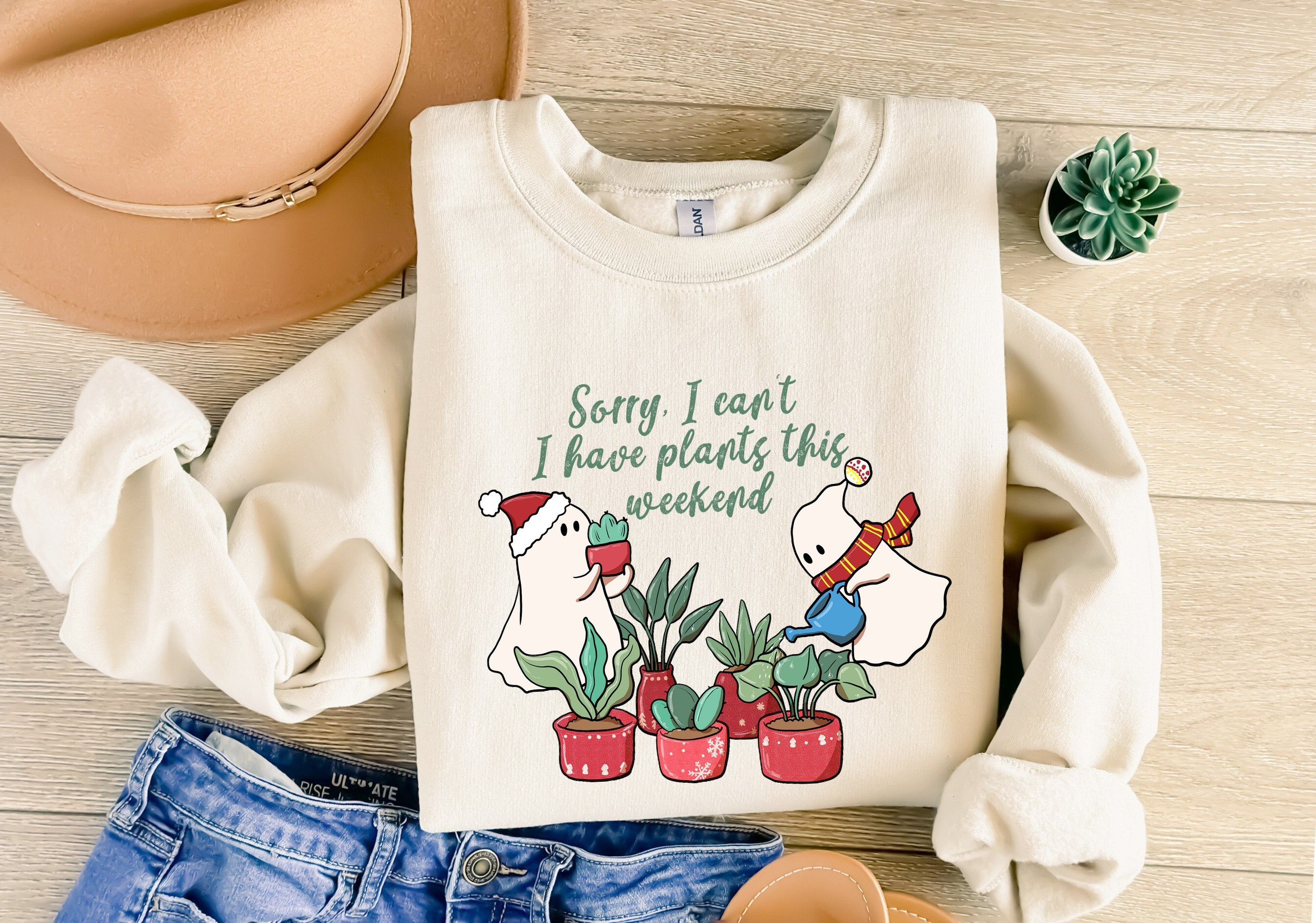 Funny Christmas Plants Sweatshirt, Christmas Ghost shirt, Christmas Plant Sweatshirt For Mom,  Christmas gift shirt, Women Christmas Shirt