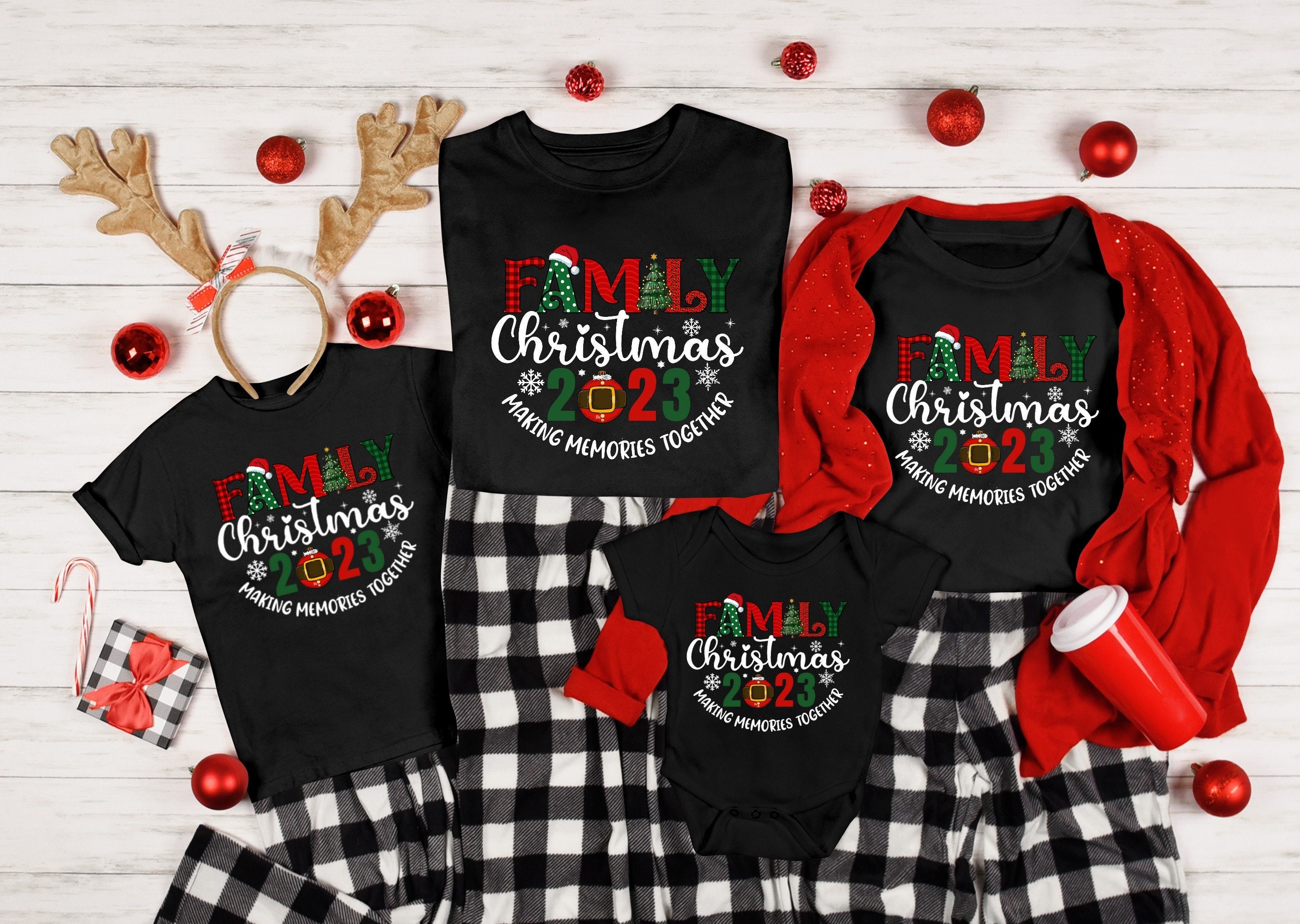 Family Christmas 2023 Making Memories Together Shirts, Making Memories Christmas Family Shirt, Custom Family Christmas, Xmas Gift, Crewneck