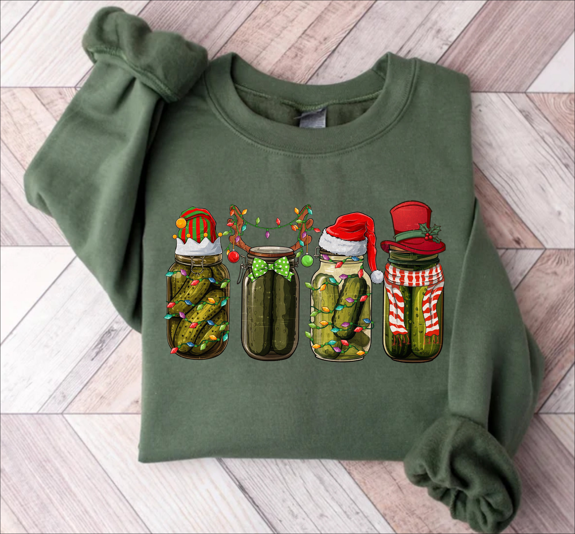 Christmas Pickle Sweatshirt, Canning Season Sweatshirt, Pickle Lovers Shirt, Retro Christmas Pickles Sweater, New Year Tee, Pickles Crewneck