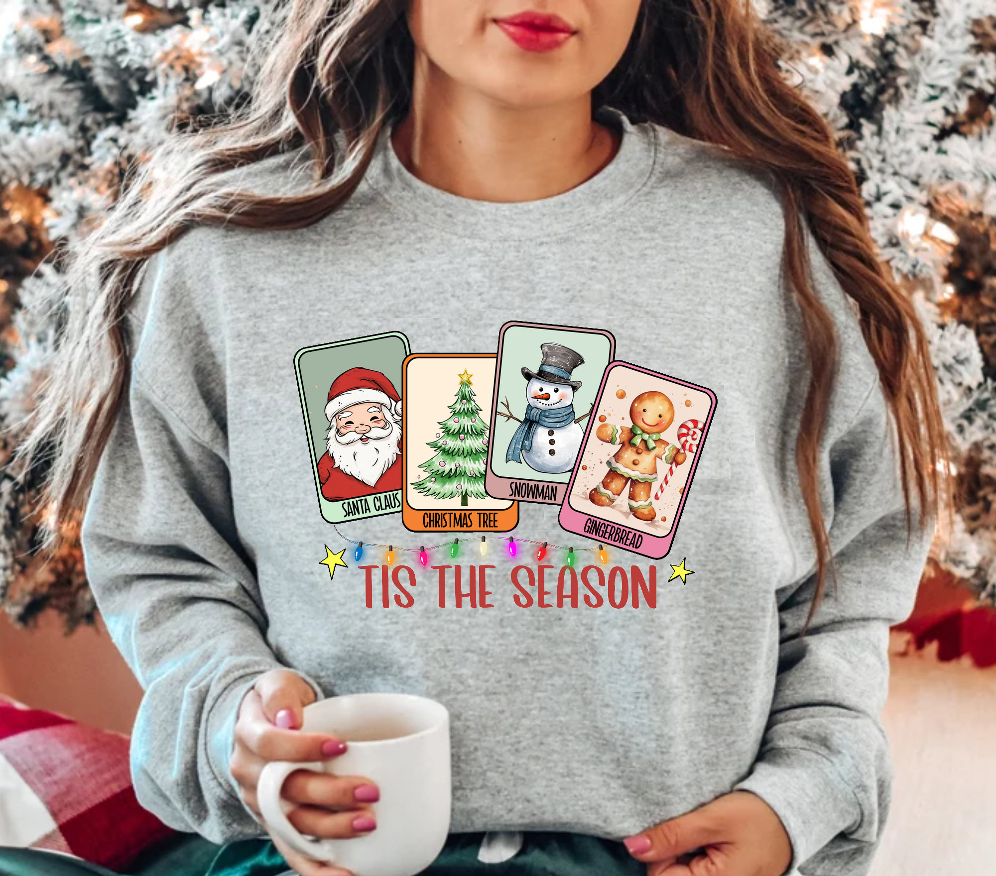 Tis the Season Christmas Sweatshirt, Retro Christmas Shirt, Funny Christmas Sweatshirt, Gingerbread Shirt, Santa Sweatshirt Christmas Season