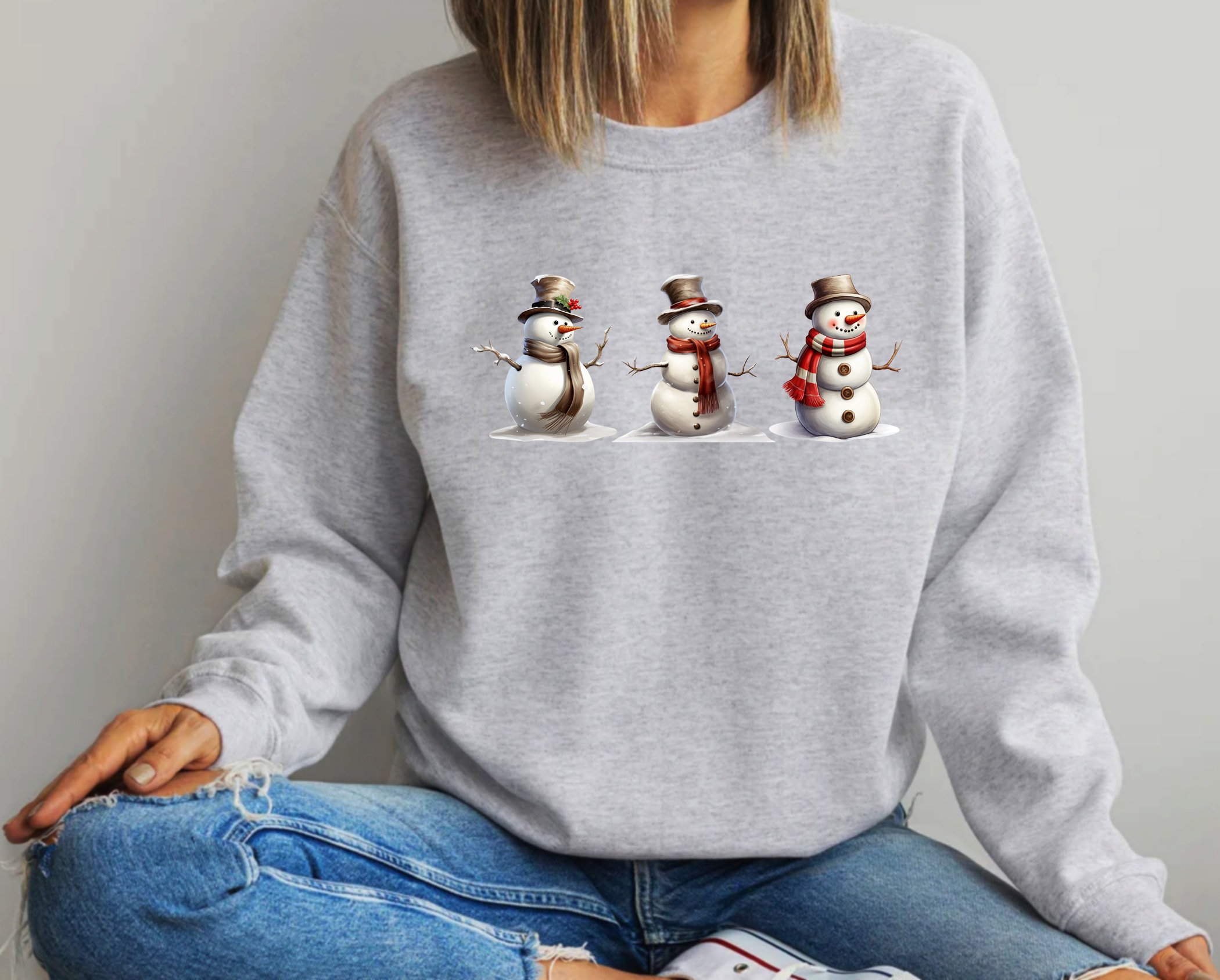 Snowman Sweatshirt, Christmas Sweatshirt, Snowman Tee, Snowman T-Shirt, Christmas Crewneck, Christmas Sweater, Christmas Shirts for Women