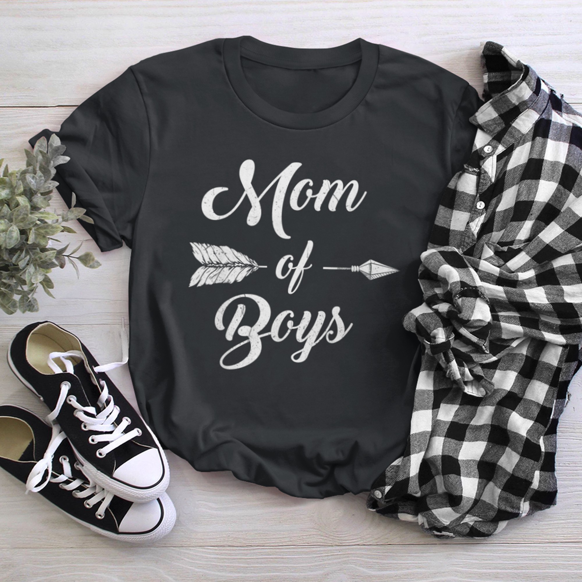 Mom Of Mommy And Son Funny Proud Mother Mama t-shirt black