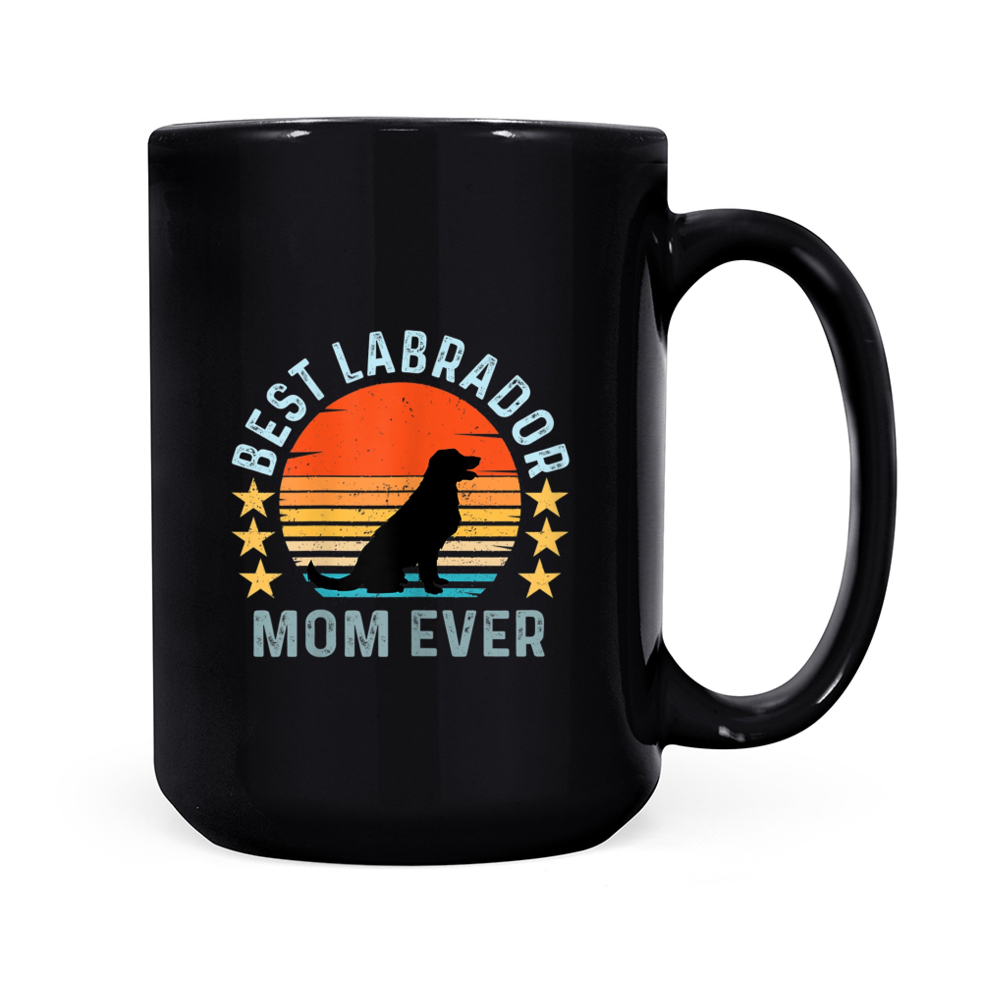 Best Labrador Mom Ever Vintage Retro Funny Dog Lover mug black
