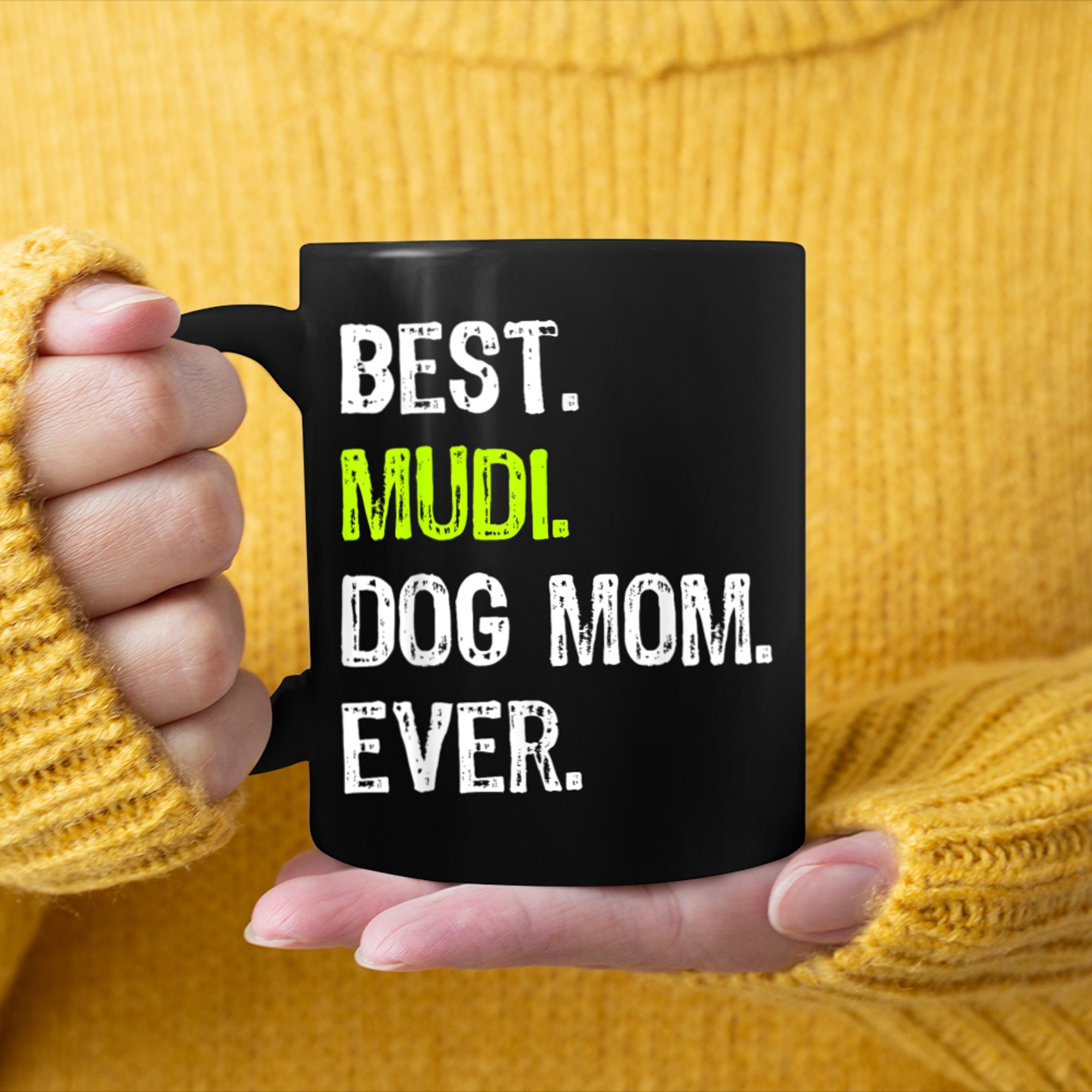 Best Mudi Dog MOM Ever Dog Lovers mug black