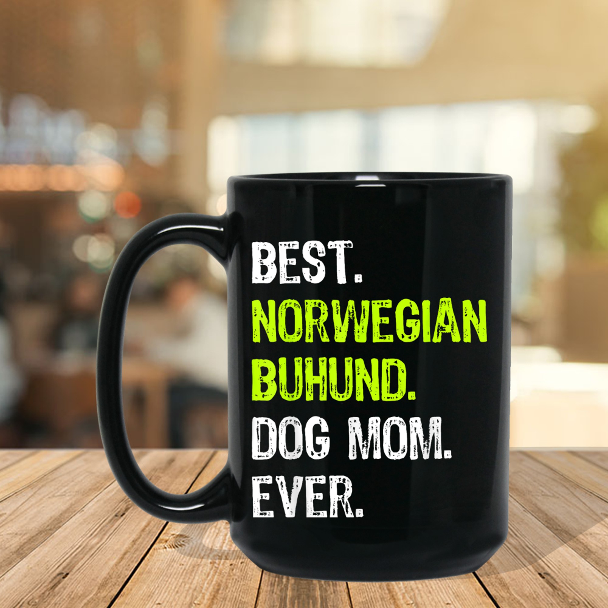Best Norwegian Buhund Dog MOM Ever Dog Lovers mug black