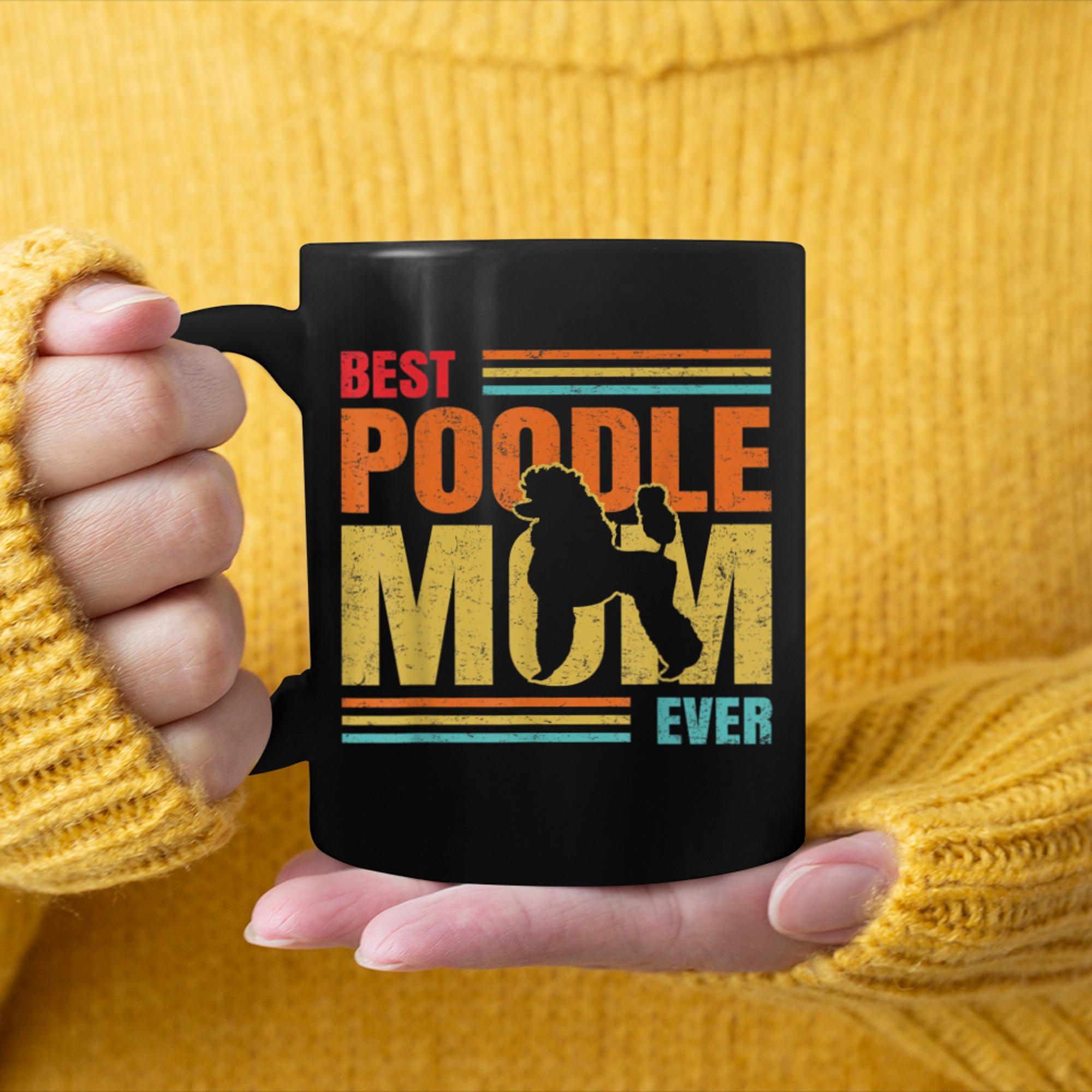 Best Poodle Mom Ever Dog Mother Mom Lover Owner Gifts_2 mug black