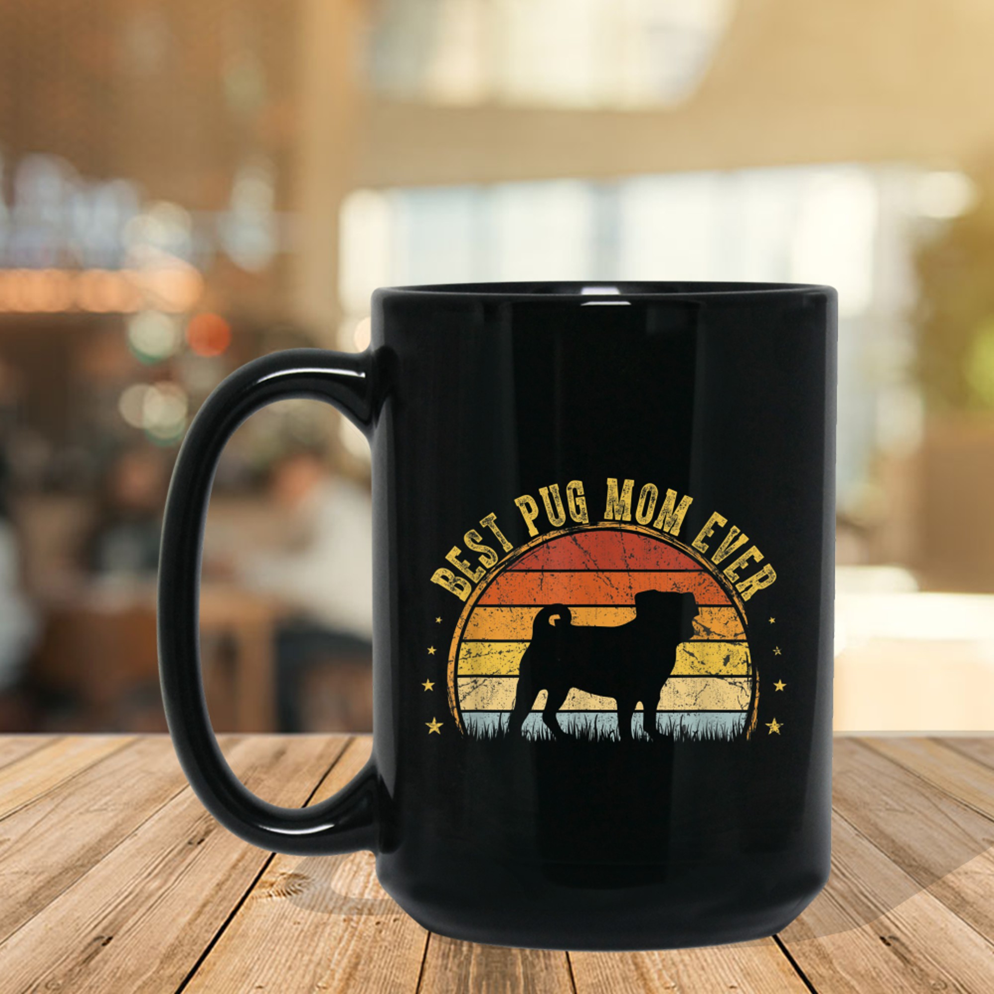 Best Pug Mom Ever Outfit Mother's Day Gifts mug black
