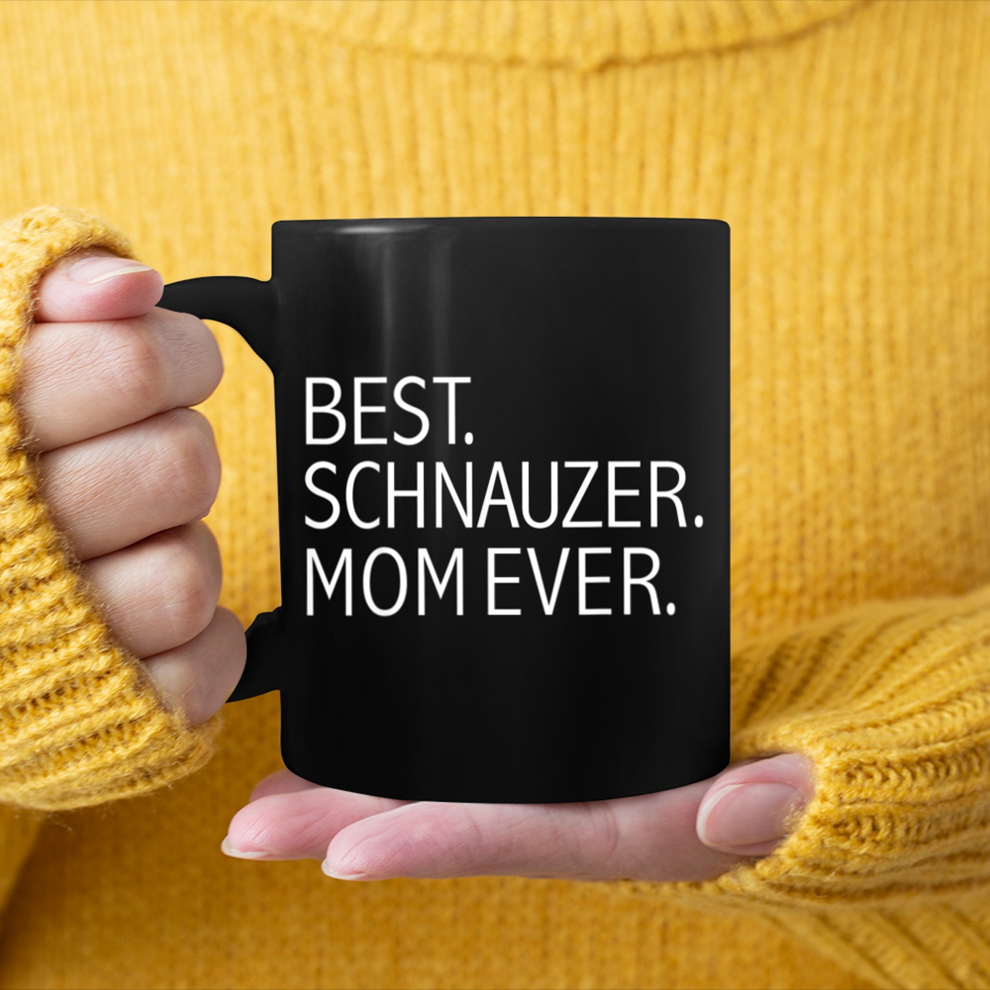 Best Schnauzer Mom Ever Funny Schnauzer Dog Mom Lovers Owner mug black