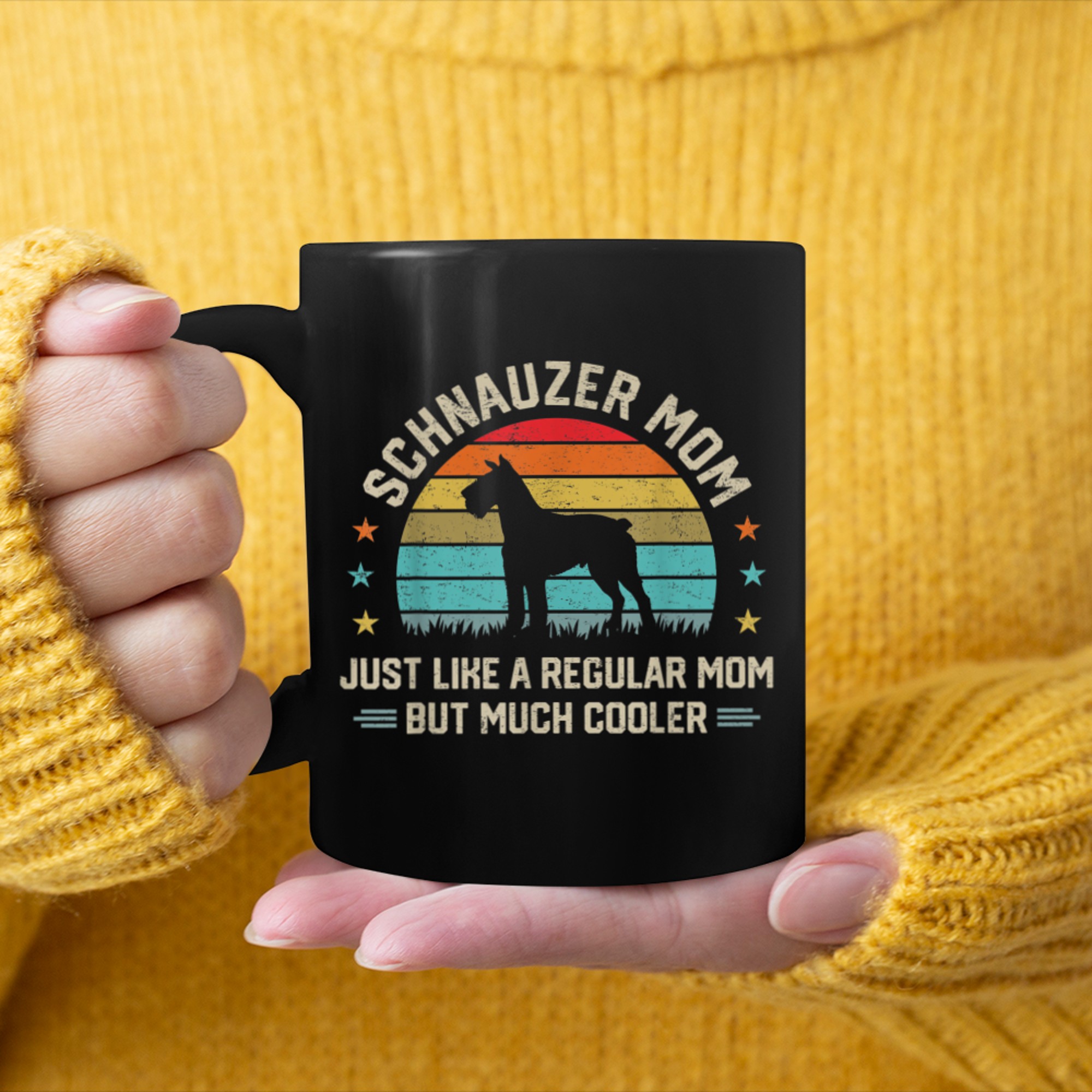 Best Schnauzer Mom Ever Schnauzer Dog Mother Pet Lover Gifts mug black