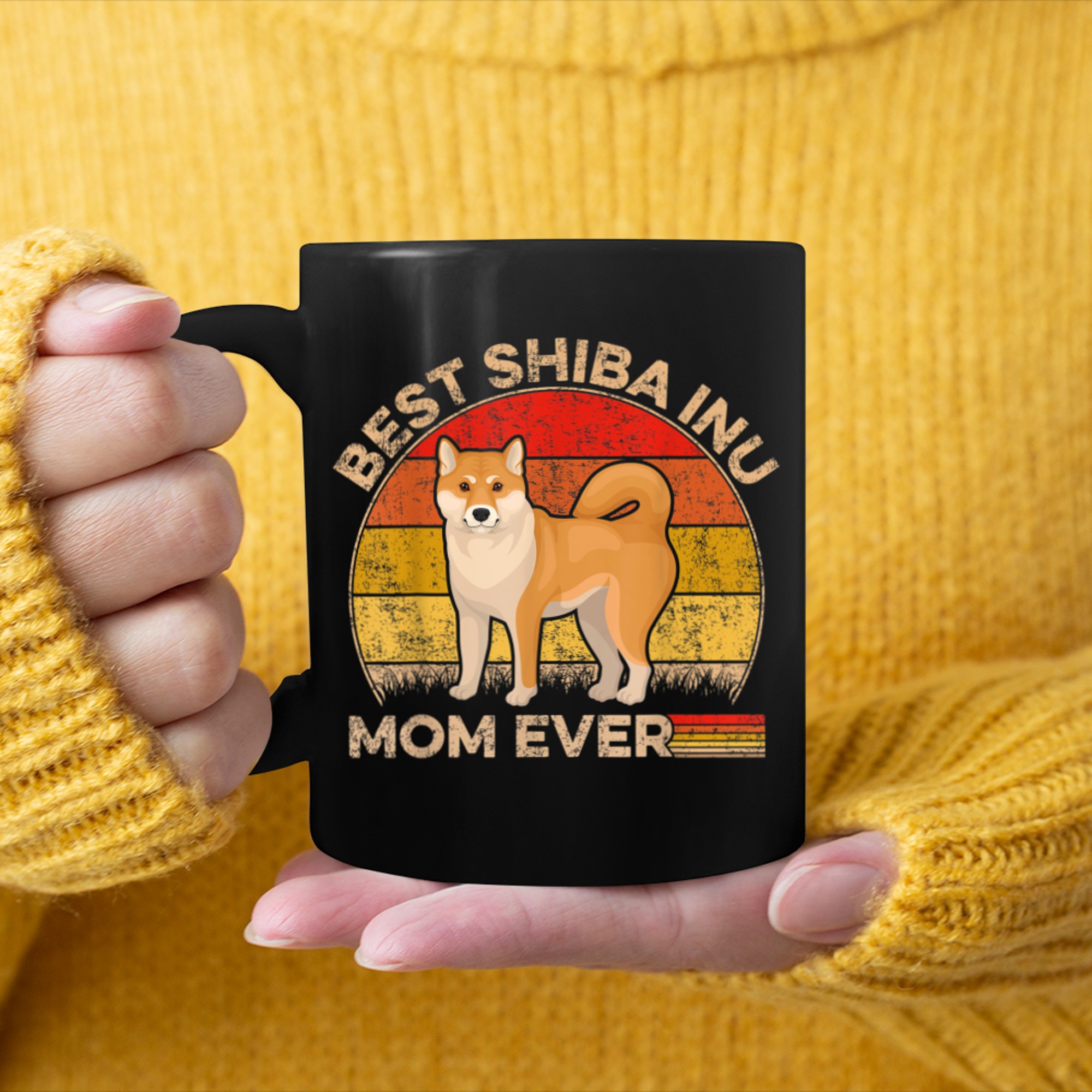 Best Shiba Inu Mom Ever Dog Mama Mother's Day mug black