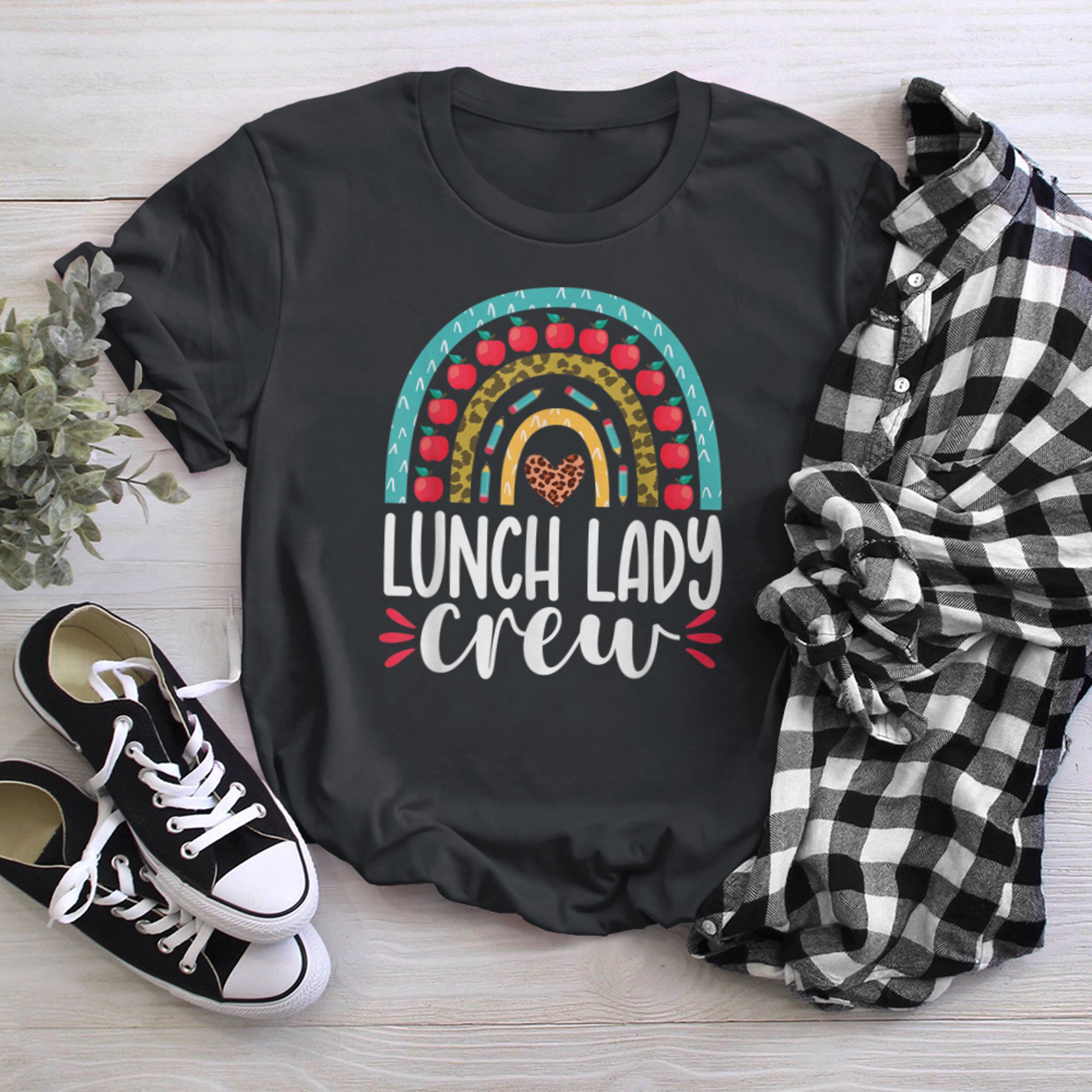 Back to School School Lunch Lady Crew Cafeteria Worker t-shirt black