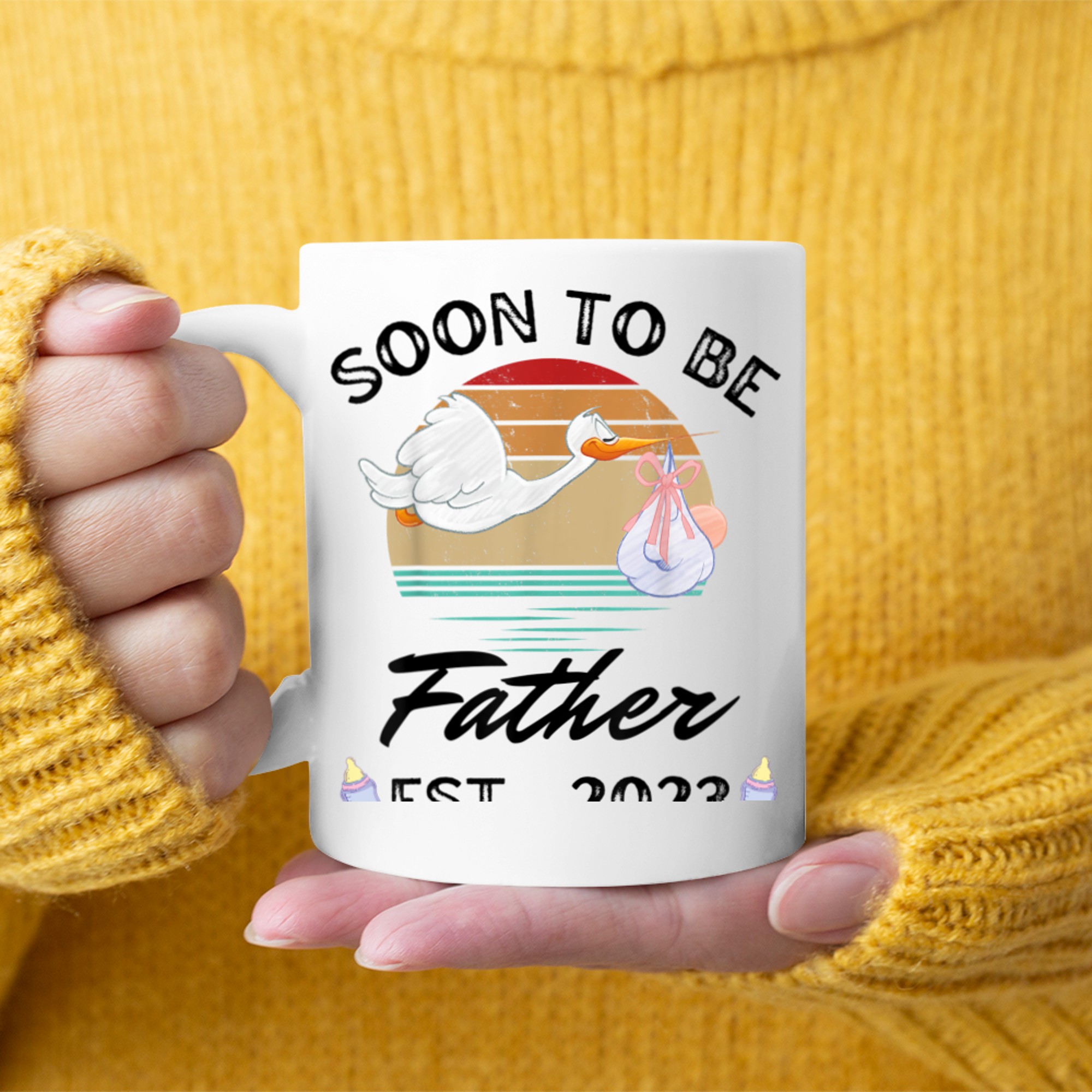 Fun New Father Pregnancy Announcement Soon To Be Father mug white