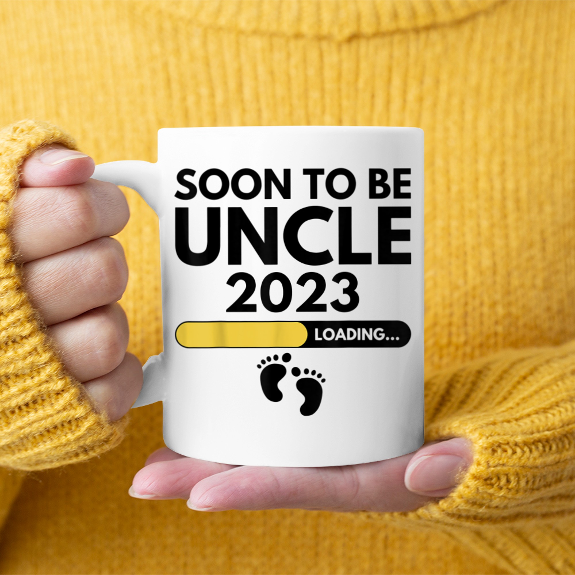 Mens Soon To Be Uncle Father's Day For New Uncle mug white