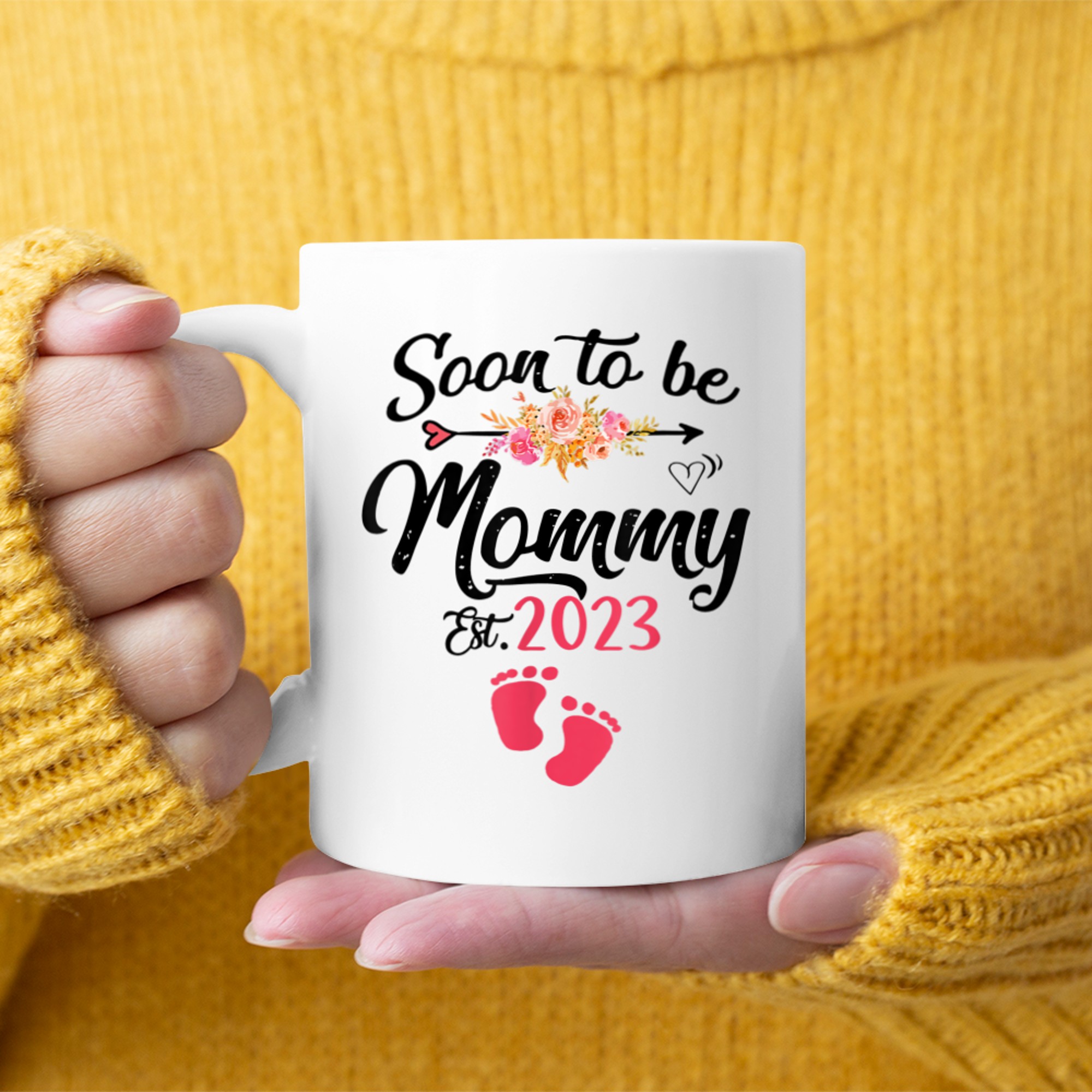 Soon To Be Mommy Mothers Day First Time Mom Pregnancy (1) mug white