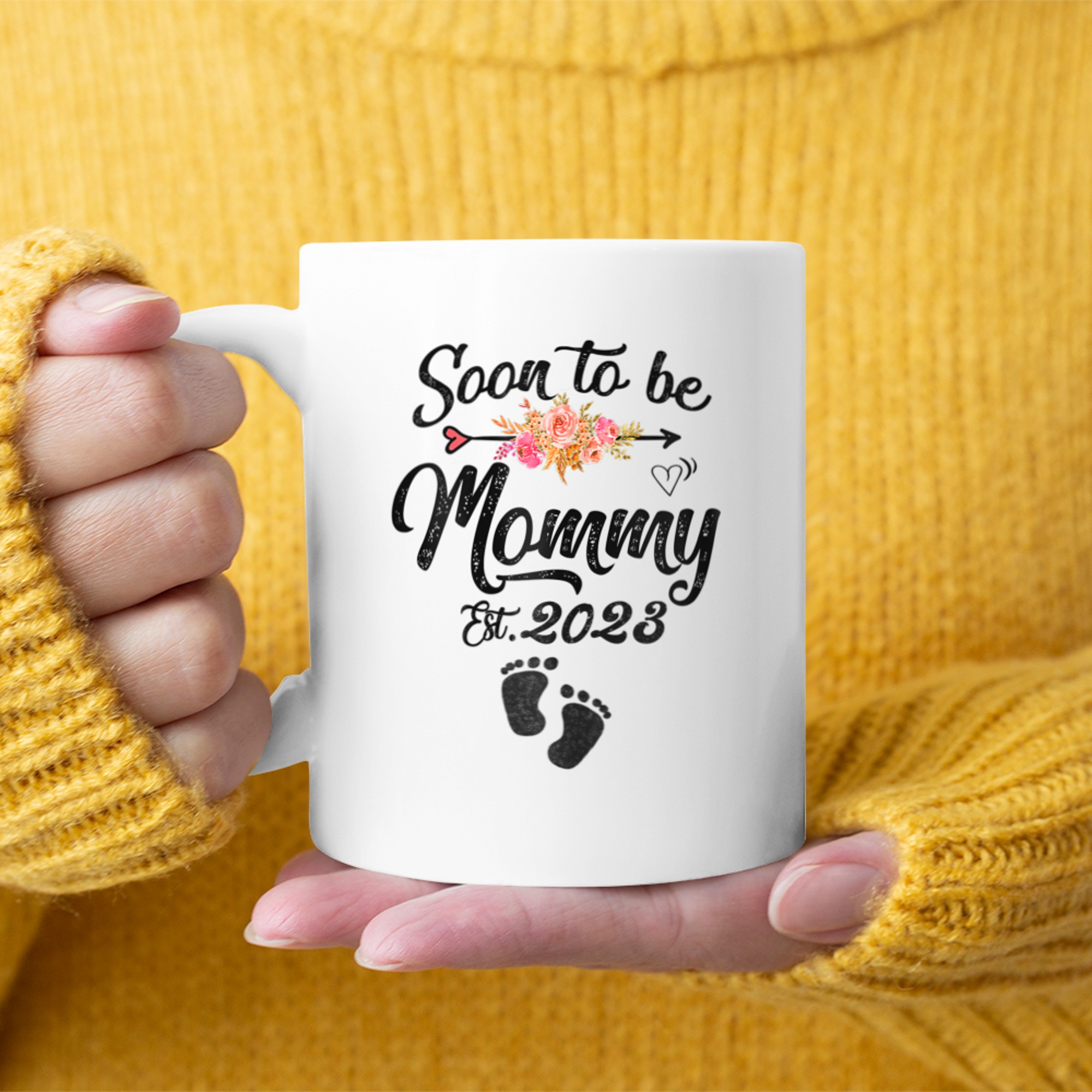 Womens Soon to be Mommy Mother's Day First Time Mom Pregnancy mug white