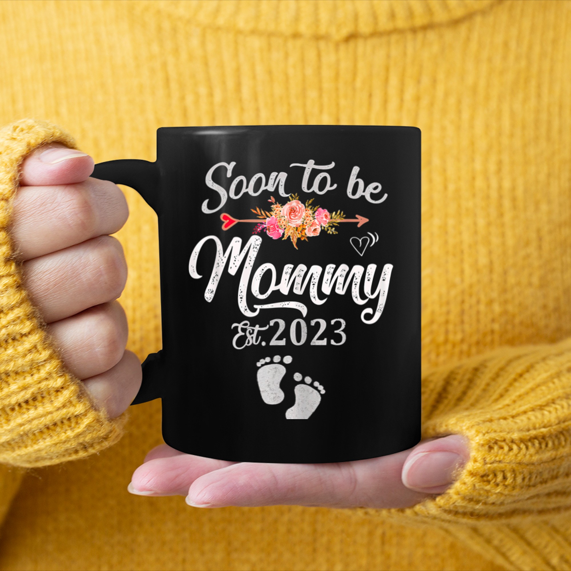 Womens Soon to be Mommy Mother's Day Pregnancy mug black