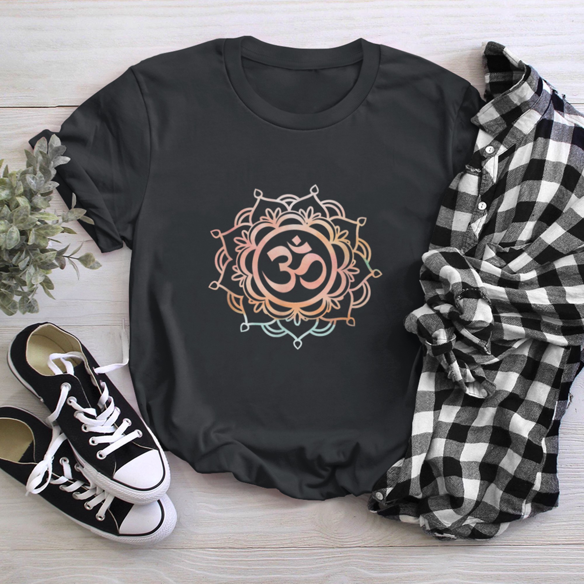 Om Mandala Yoga Meditation Spiritual Symbol Ohm t-shirt black