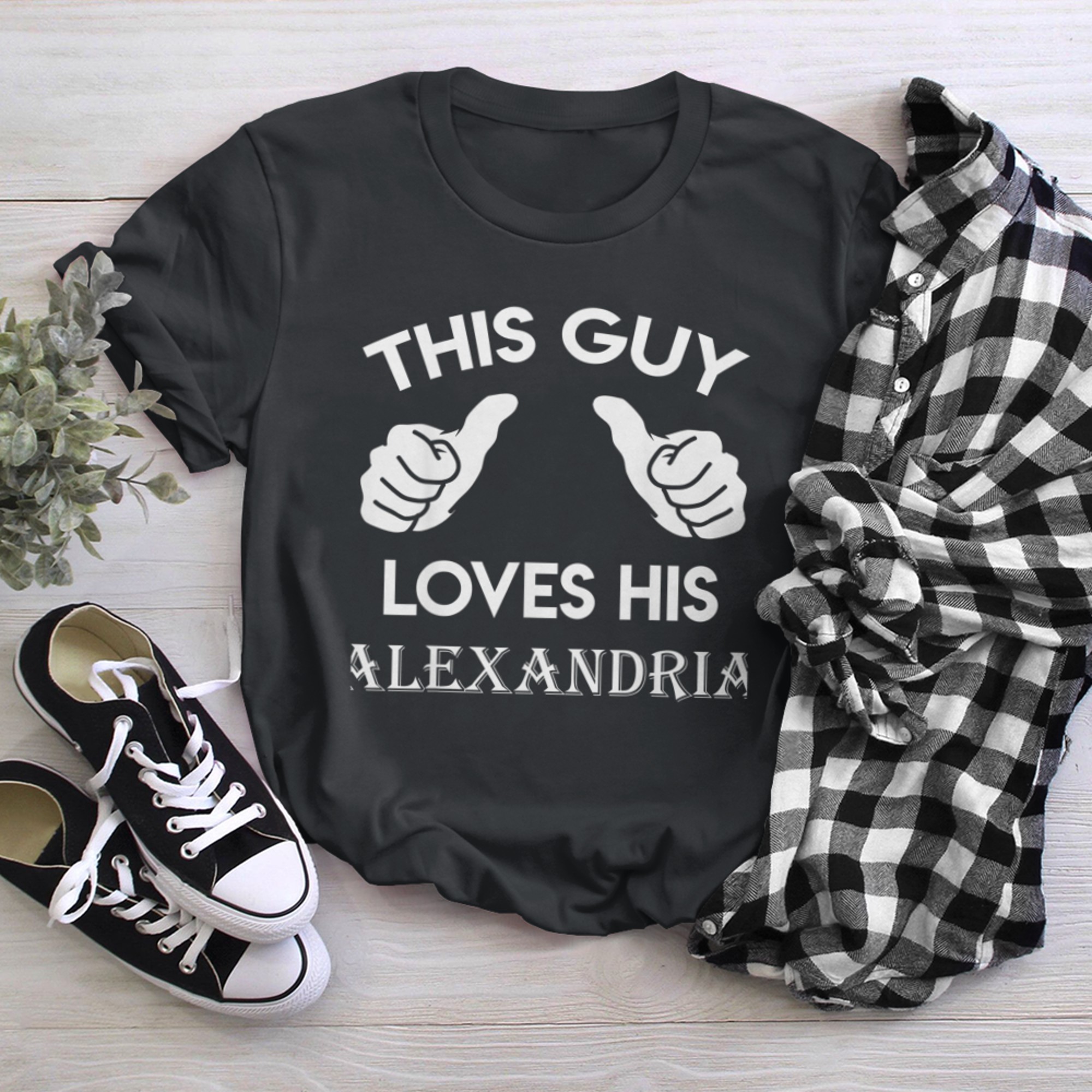 This guy loves his ALEXANDRIA valentine Anniversary 71k t-shirt black