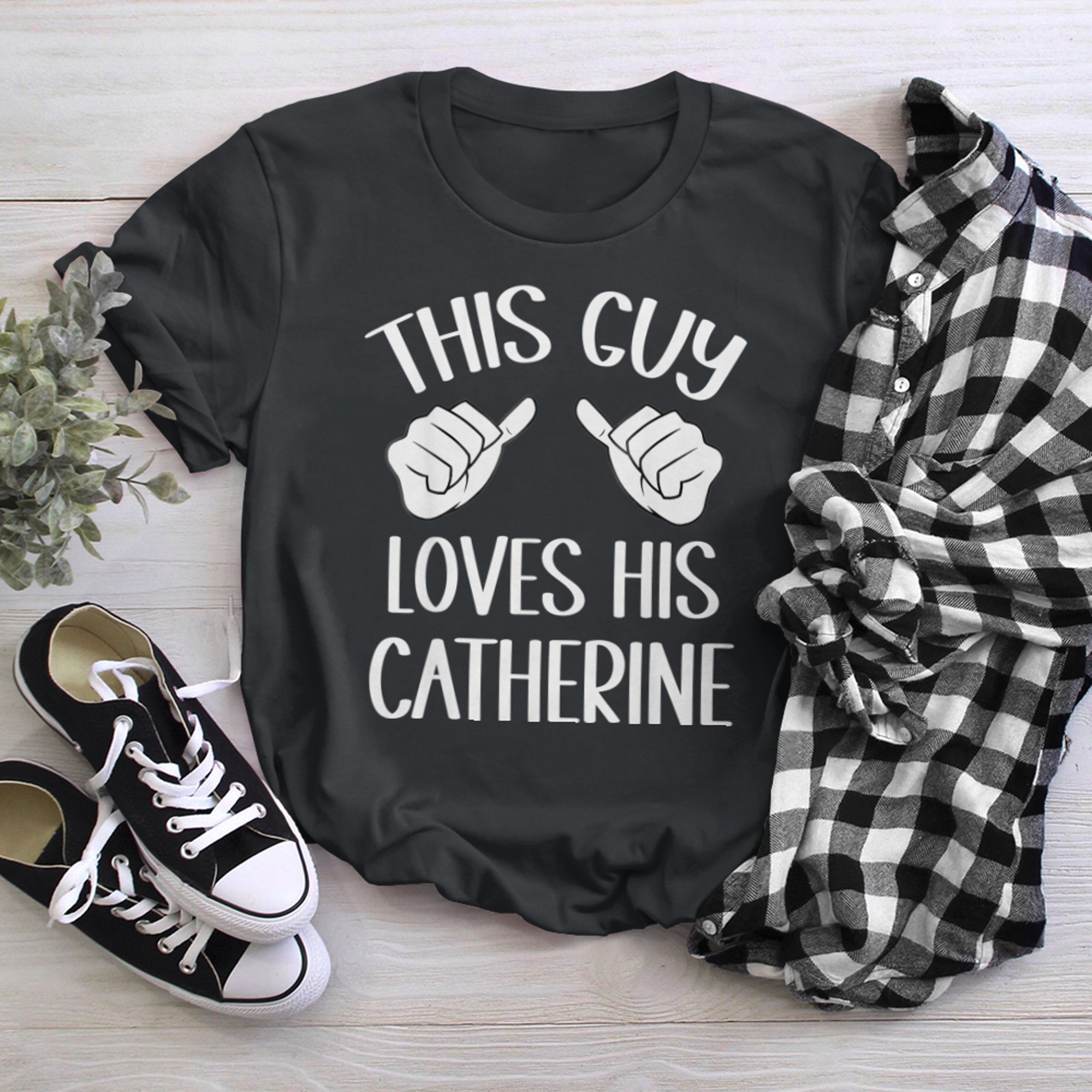 This Guy Loves His Catherine Valentine t-shirt black