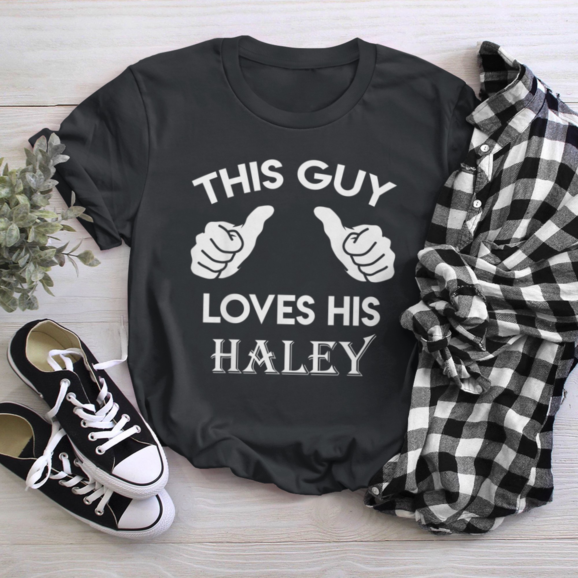 This guy loves his HALEY valentine Anniversary 71k t-shirt black