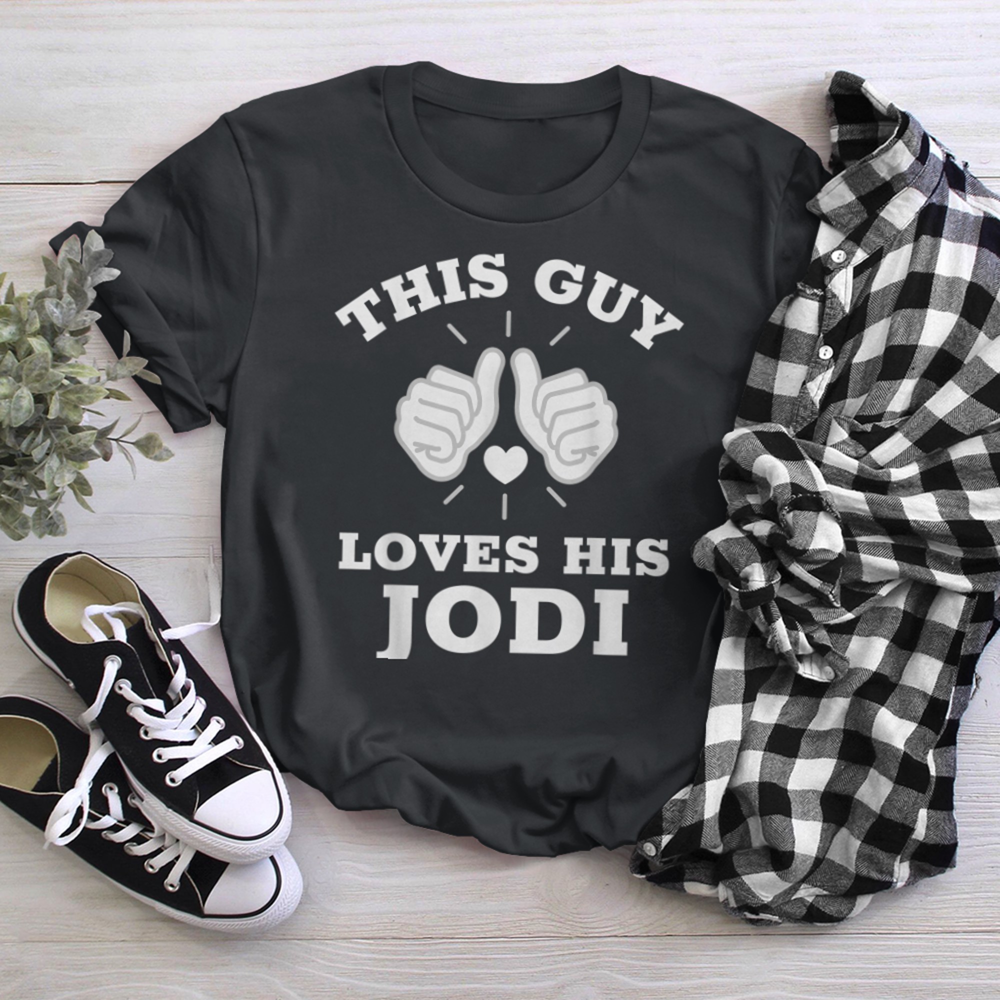 This Guy Loves His Jodi t-shirt black