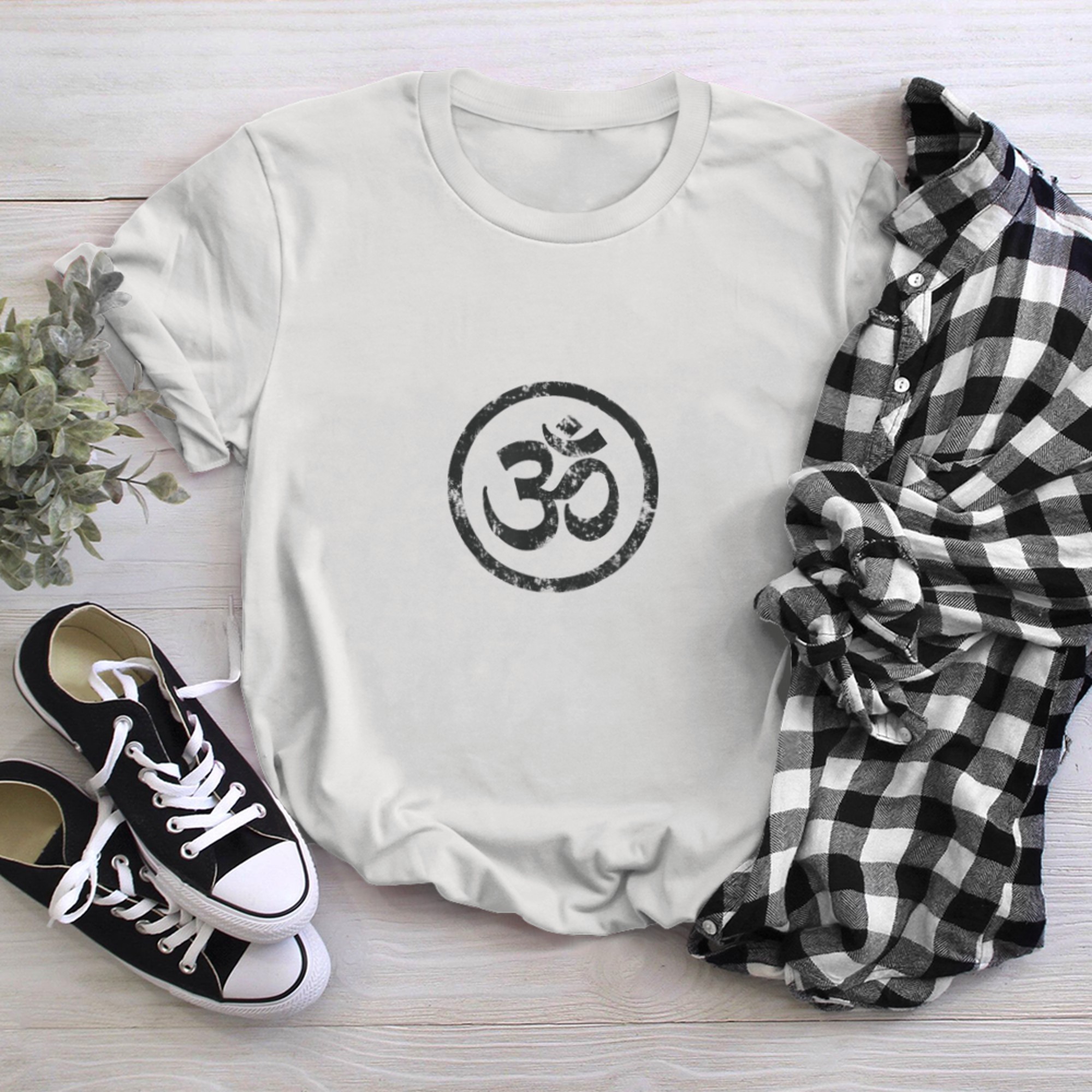 Buddhist Symbol Om TShirt Cool Buddhism Yoga Tao Zen Tee t-shirt white