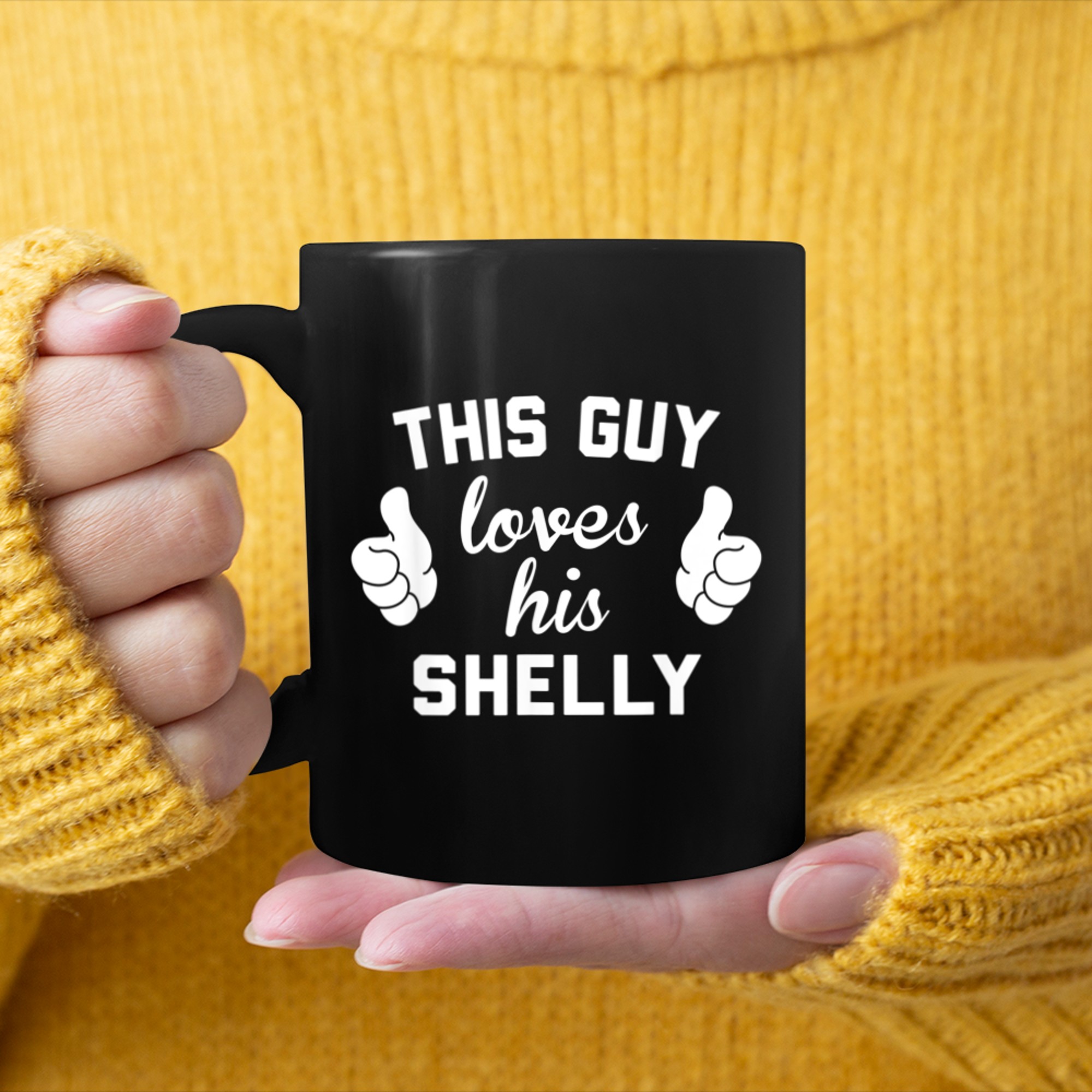 Mens this guy loves his Shelly mug black