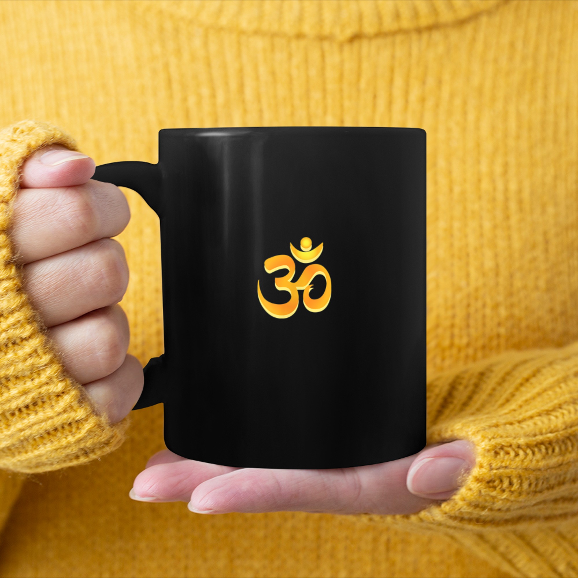 Om Aum Omkara Symbol - Zen Spiritual Peace Yoga Meditation mug black