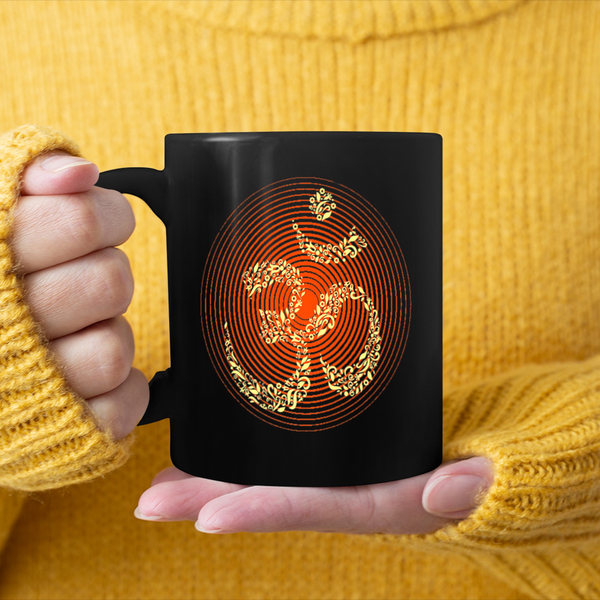 Om Ohm Aum Symbol Yoga Hindu Meditation (3) mug black