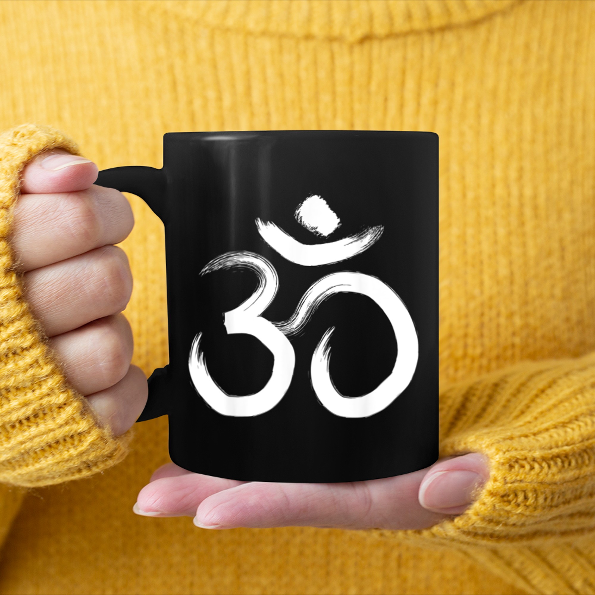 OM Yoga Spiritual Symbol mug black