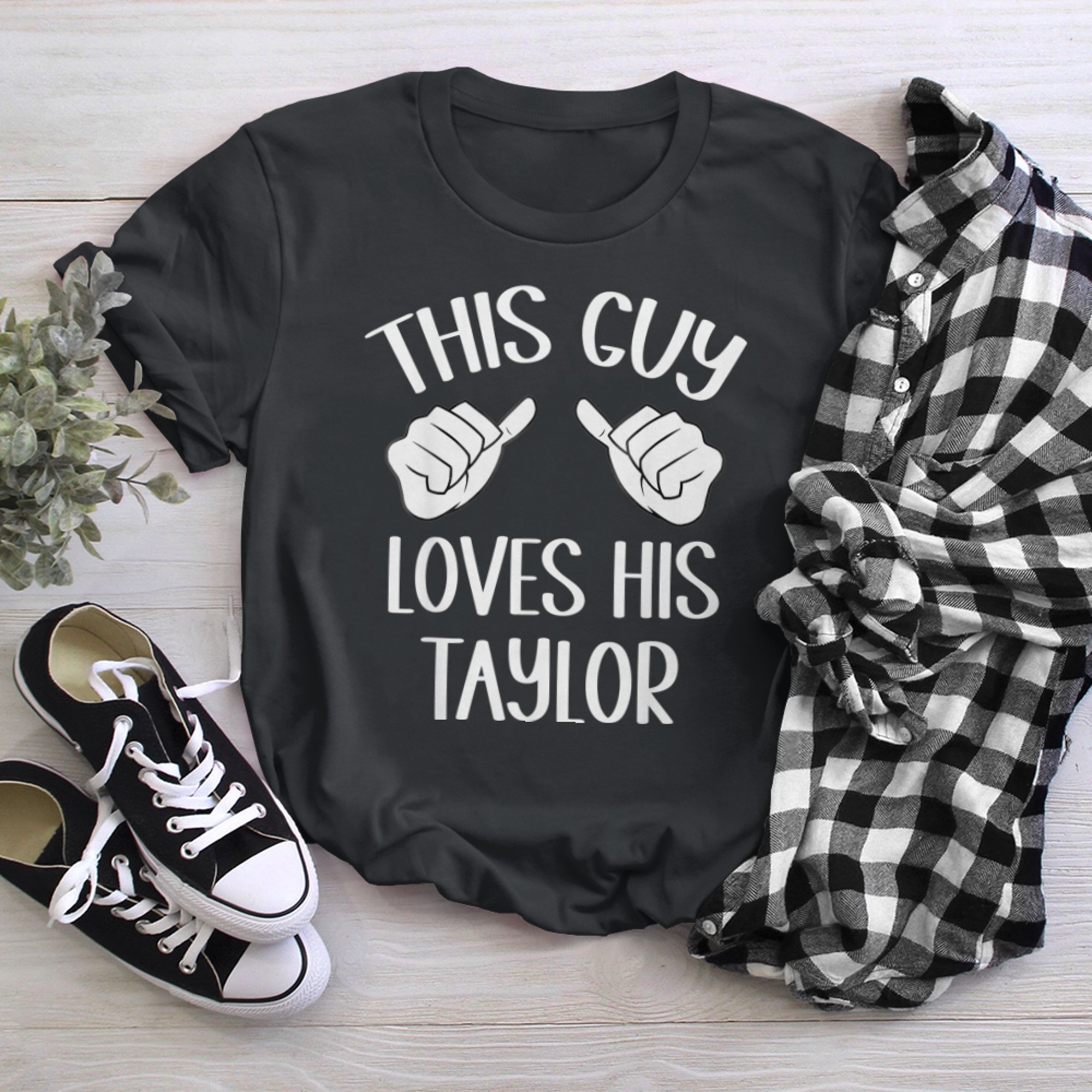 This Guy Loves His Taylor Valentine t-shirt black