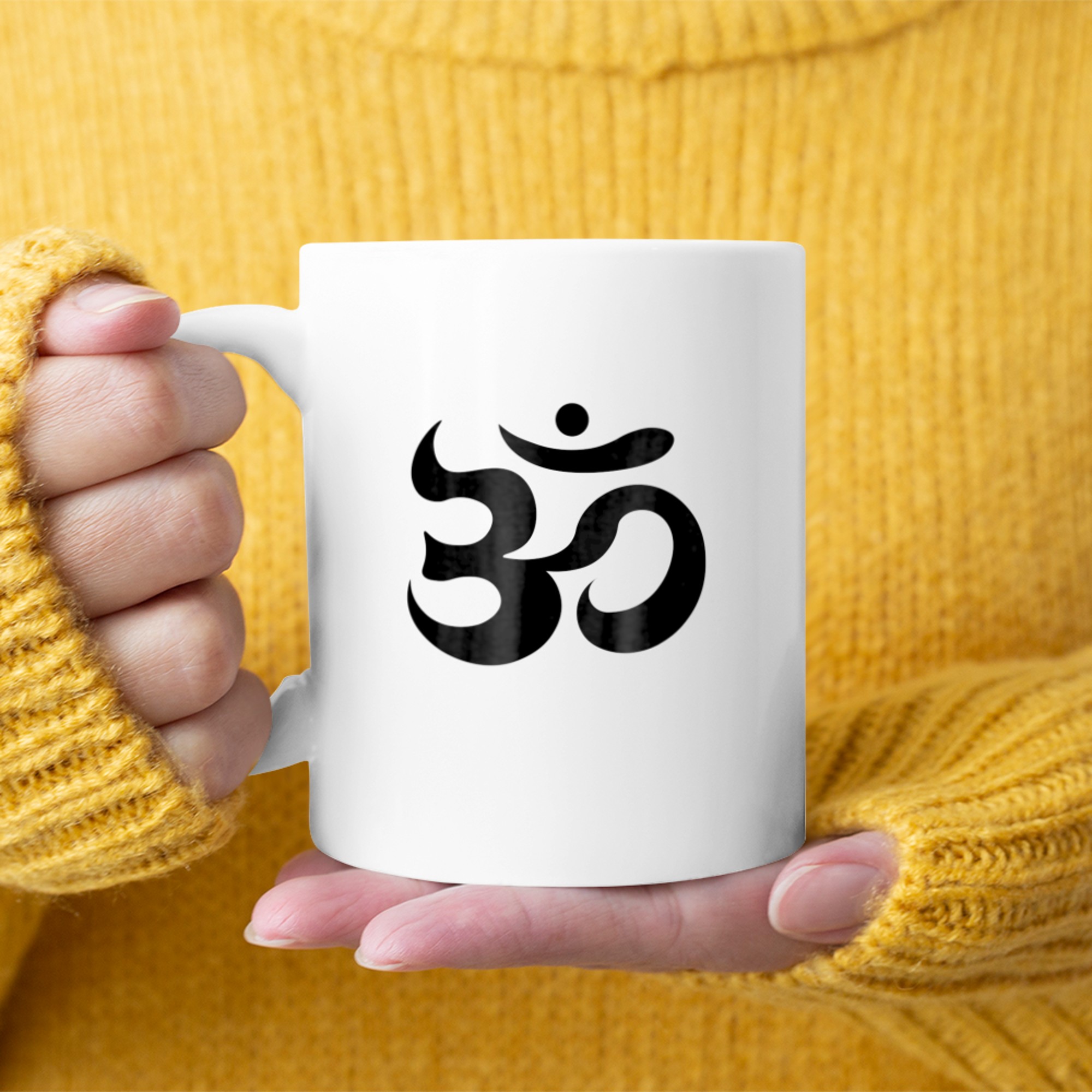 Family Yoga Sign Om Symbol (1) mug white