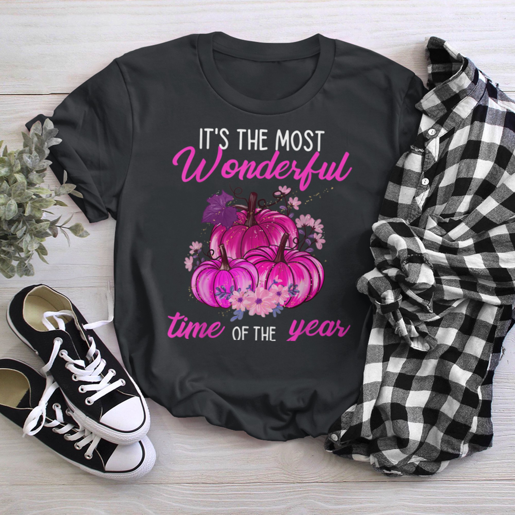 Halloween It's The Most Wonderful Time Of The Year Pumpkin (1) t-shirt black