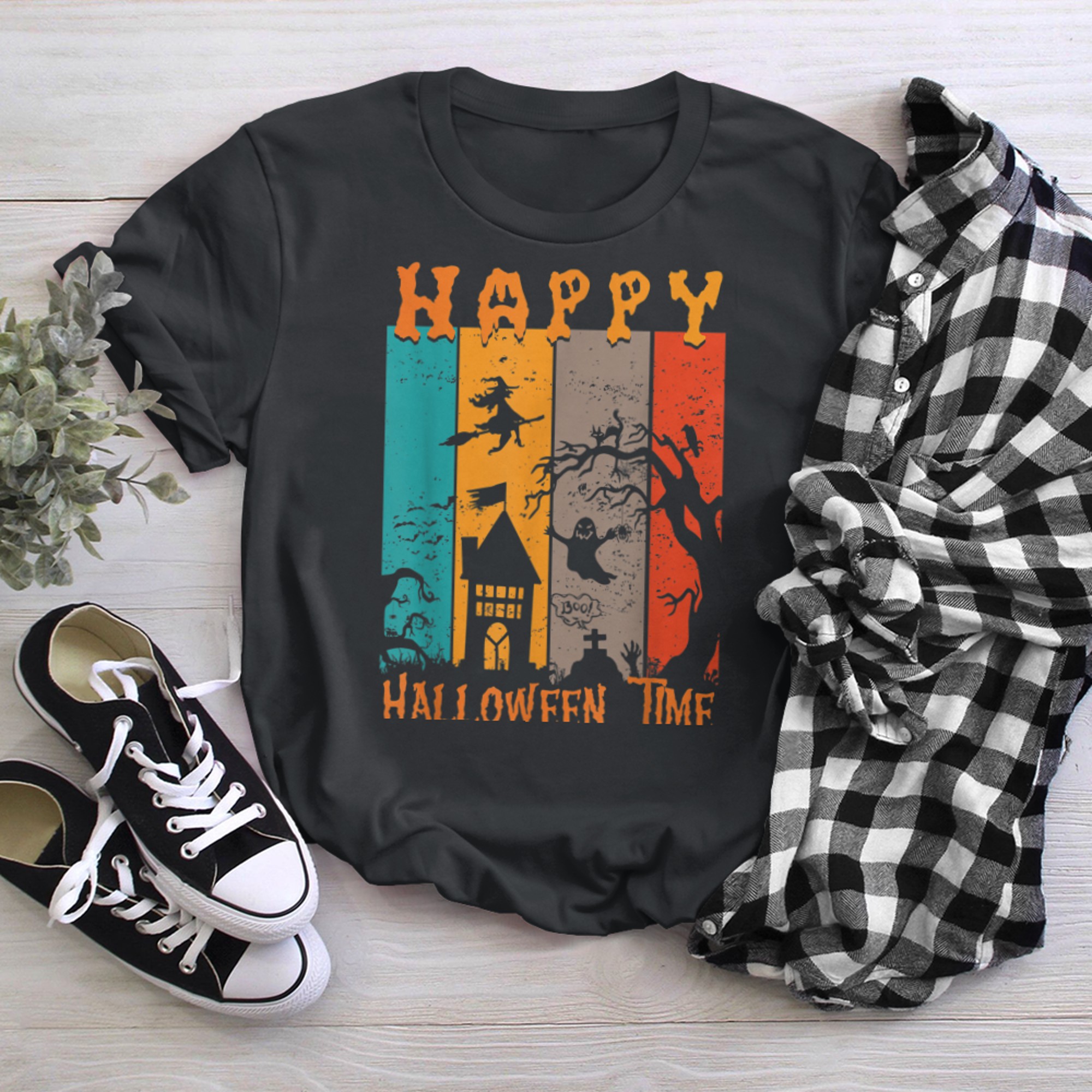 Happy Halloween Time, The Most Wonderful Time Of The Year t-shirt black