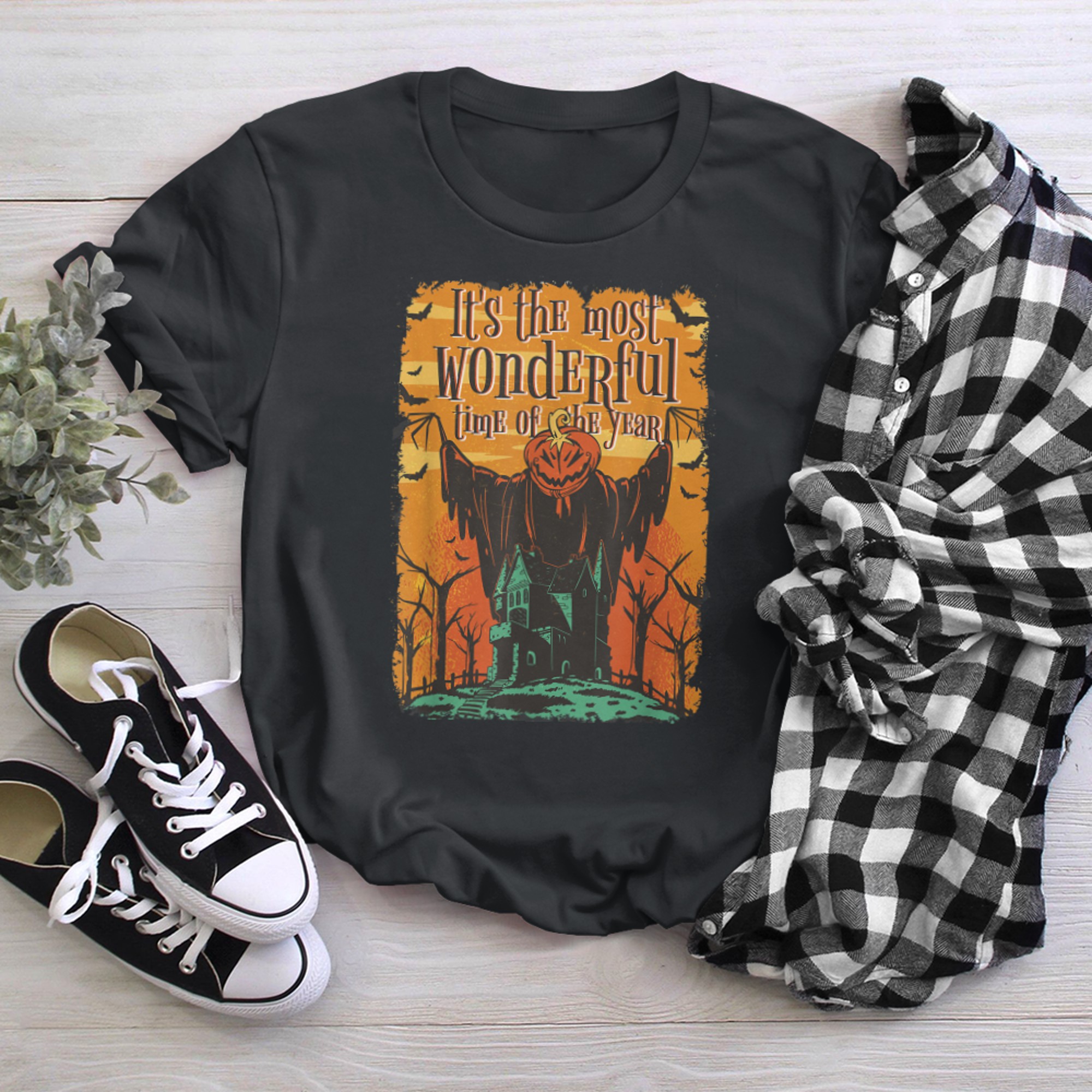 It's the Most Wonderful Time of the Year Halloween Pumpkin t-shirt black