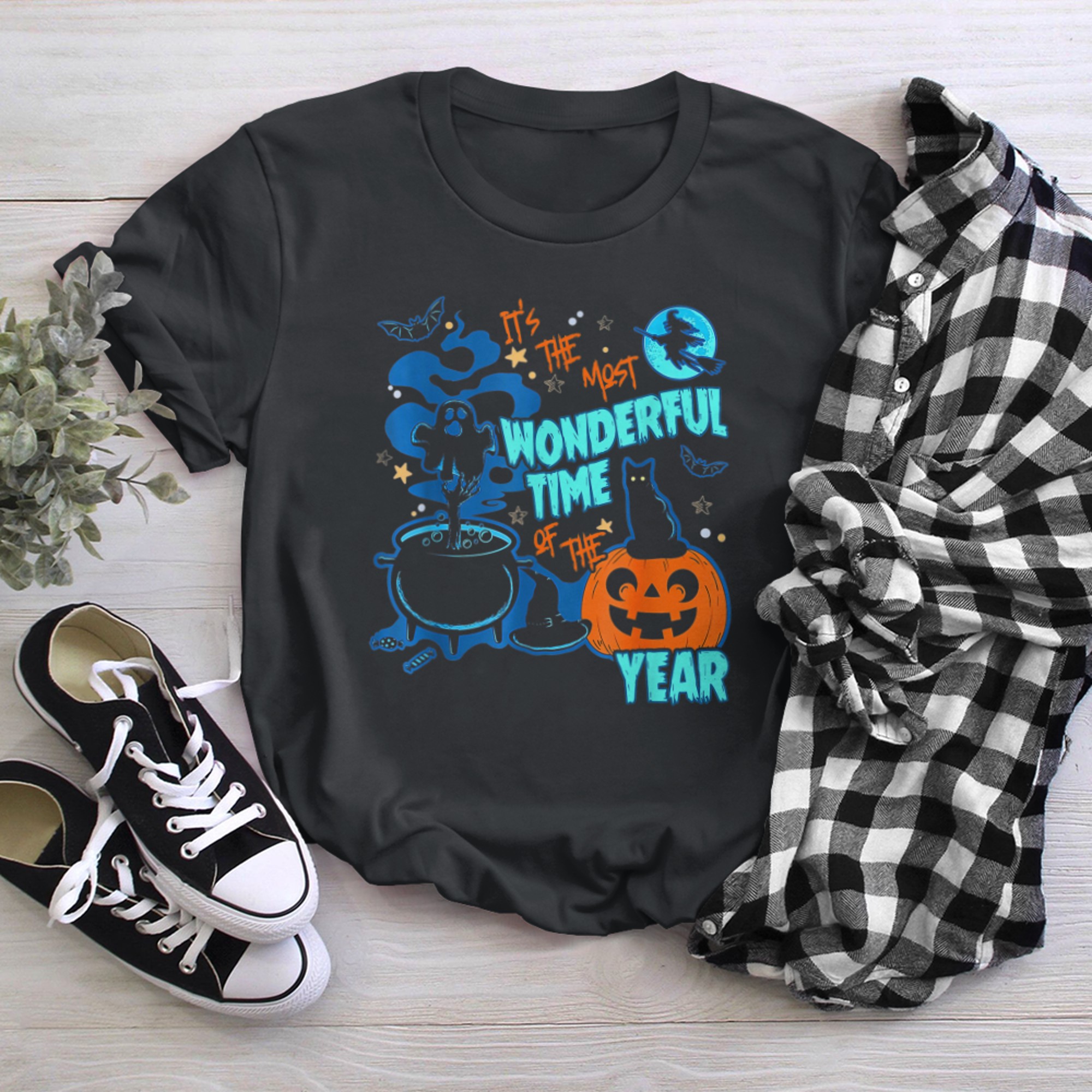 It's the Most Wonderful Time of the Year Halloween Vintage (1) t-shirt black