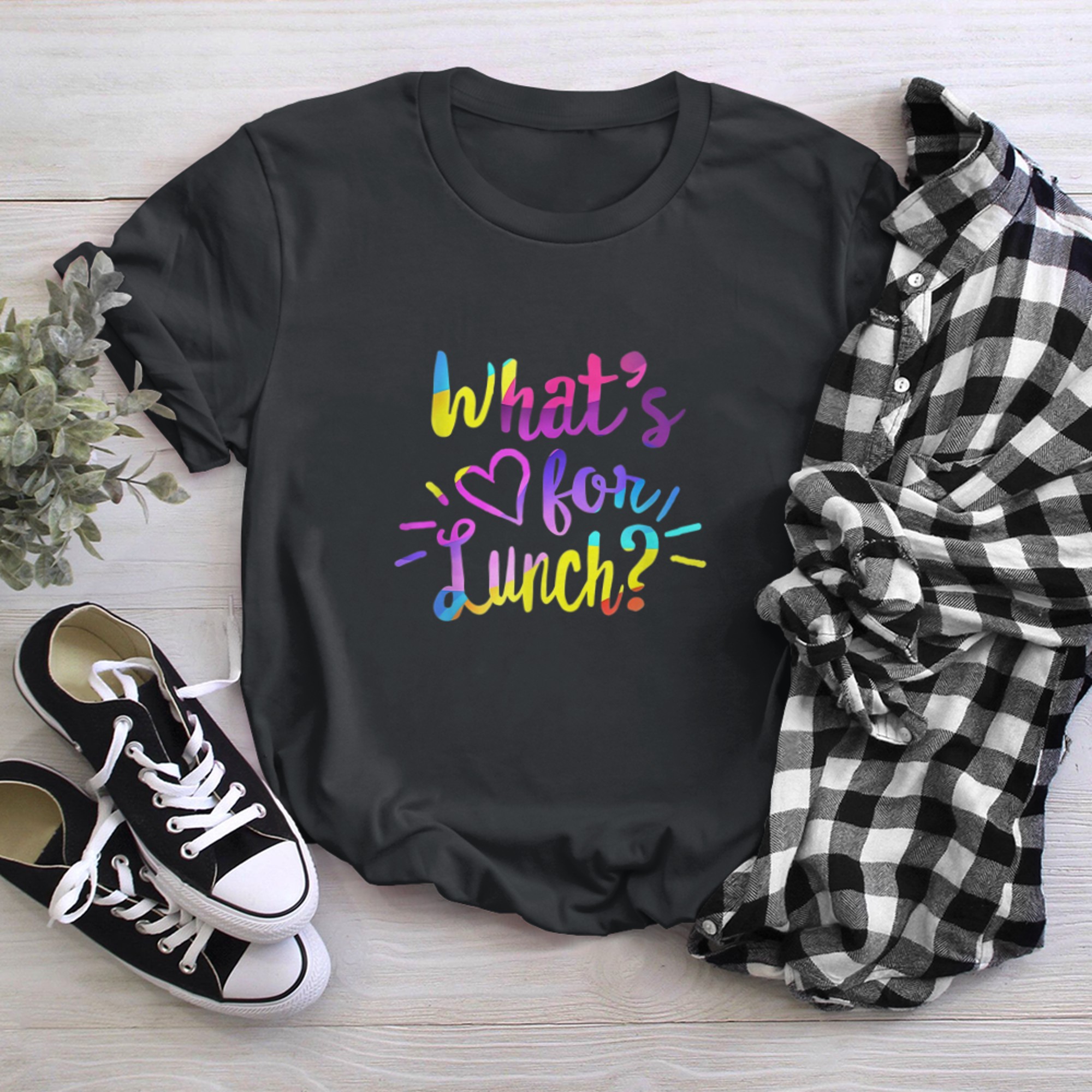 Lunch Lady Life What's For Lunch Crew Cafeteria Worker Women t-shirt black