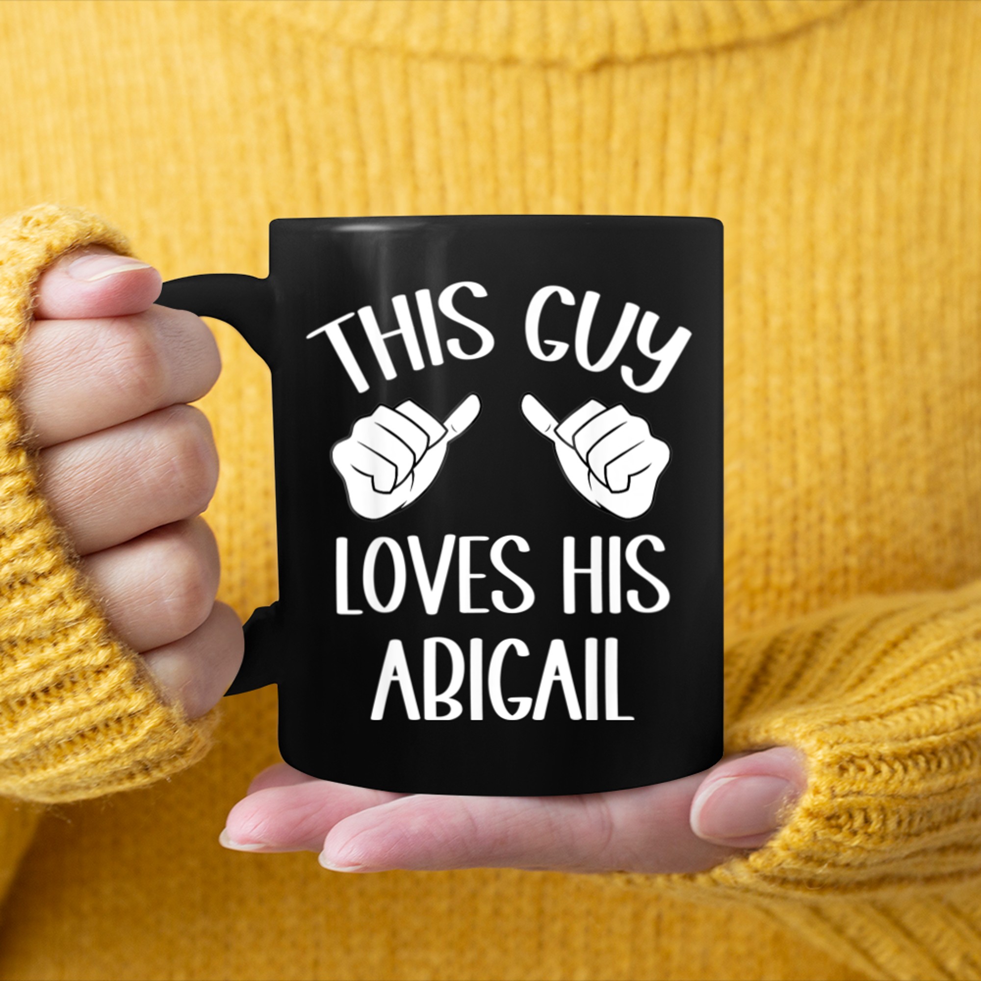 This Guy Loves His Abigail Valentine mug black