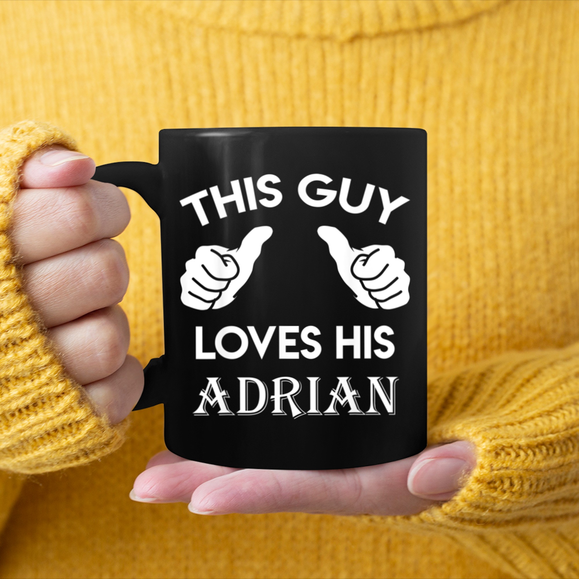 This guy loves his ADRIAN valentine Anniversary 71k mug black